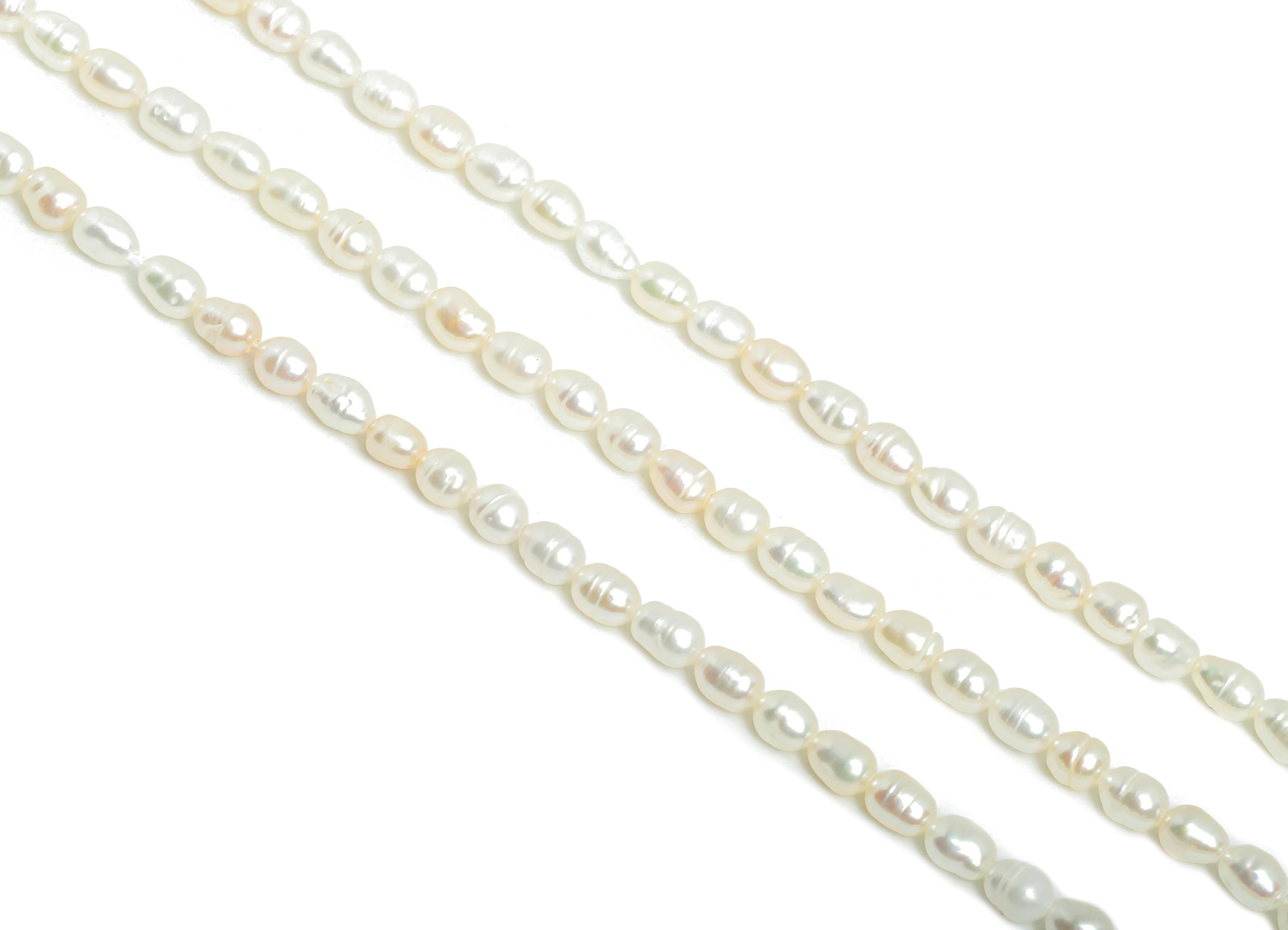 3-4CM Mother of Pearl Shell - High-Quality Pearl Beads 15.5 inch /Strand/81pcs Around - Classic White Pearl - Pearl Necklace Strand - NS2424 - DOMEDBAZAAR