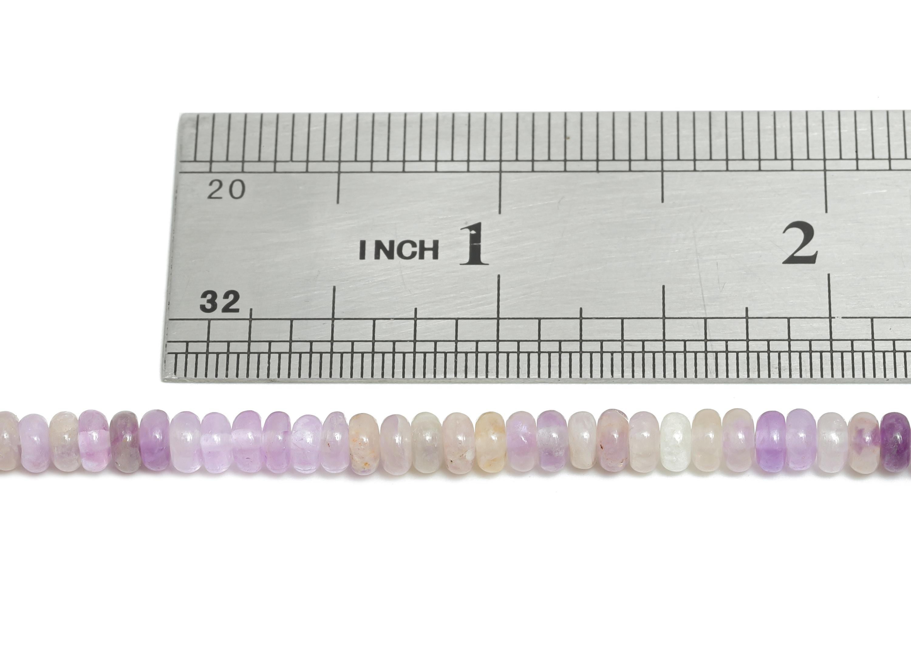 4mm Amethyst Natural Stone Beads - Smooth Rondella Amethyst 15 inch /Strand - Crafting Gemstone Bead Jewelry - Healing Stone Bead - NS2989 - DOMEDBAZAAR