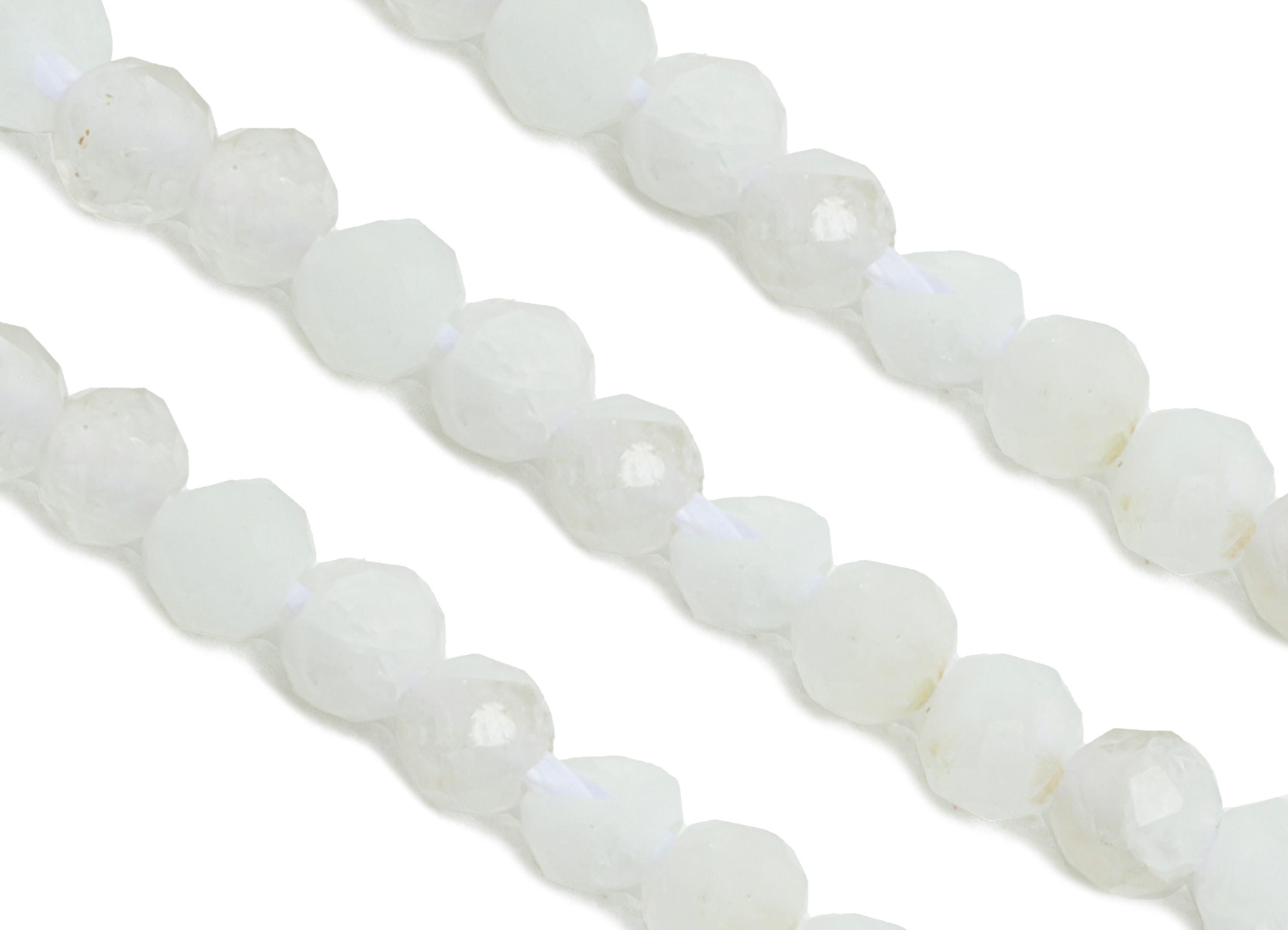2x2mm Moonstone Stone Beads - Faceted Round Red Moonstone  15.5 inch /Strand/210pcs - DIY Crafting Gemstone Beads - High-Quality - NS2956 - DOMEDBAZAAR