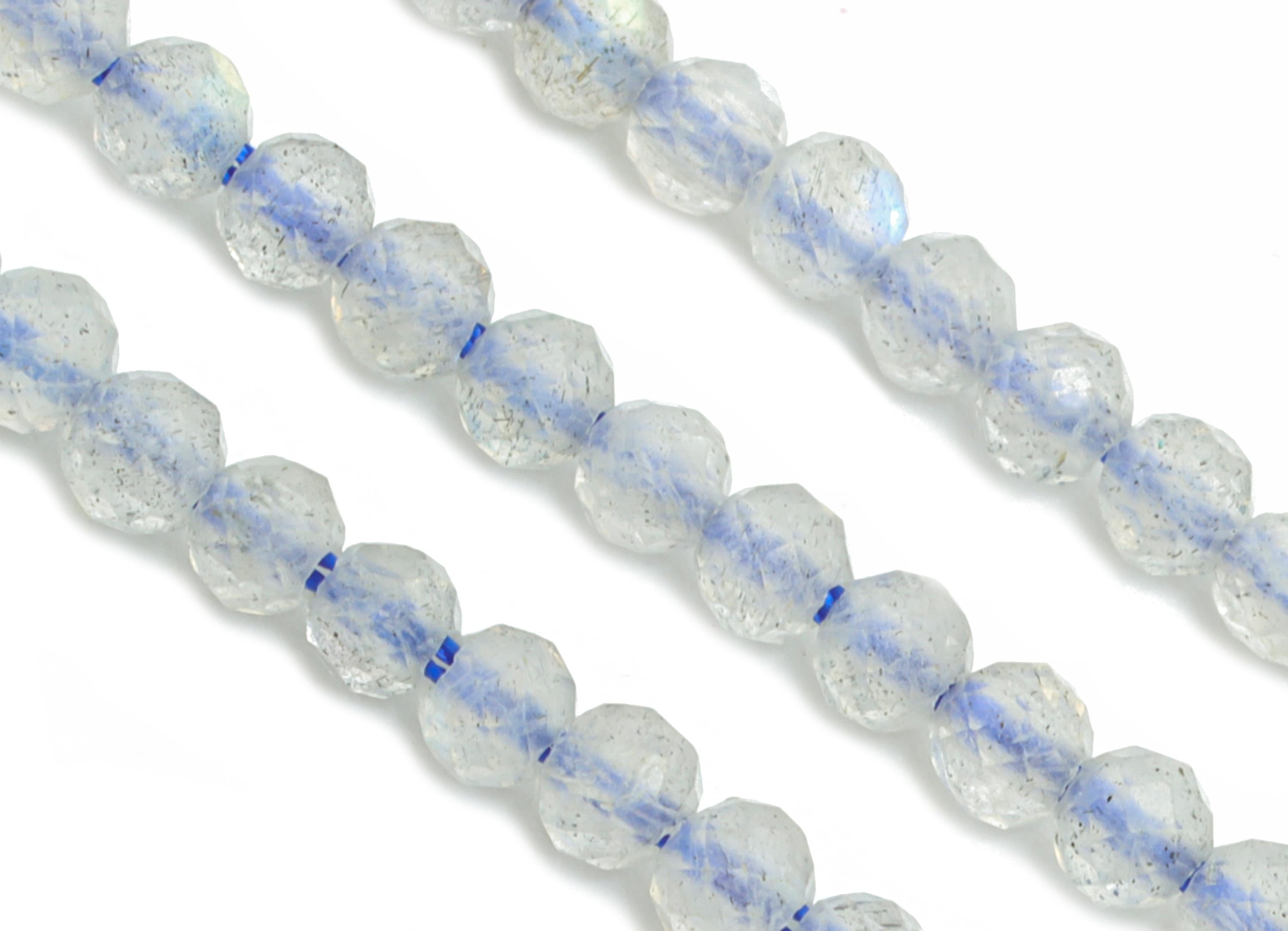 2x2mm Labradorite Stone Beads - Faceted Round Labradorite 15.5 inch /Strand/185pcs - DIY Crafting Gemstone Beads - Handmade Jewelry - NS2958 - DOMEDBAZAAR