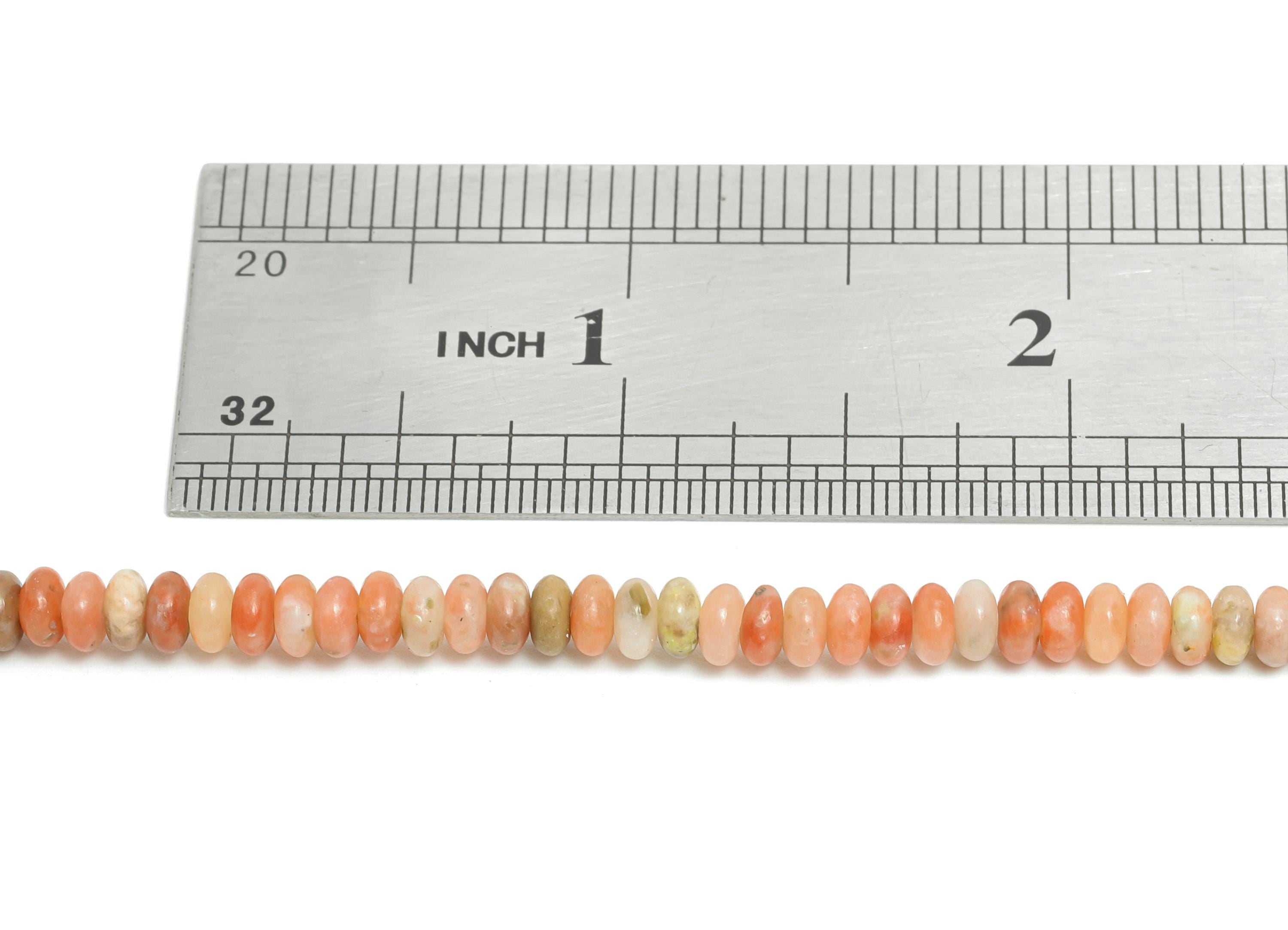 4x2mm Red Cotton Natural Stone Beads - Smooth Rondella 15 inch /Strand - High-Quality Boho Gemstone Beads - Beading Craft Supplies - NS2991 - DOMEDBAZAAR