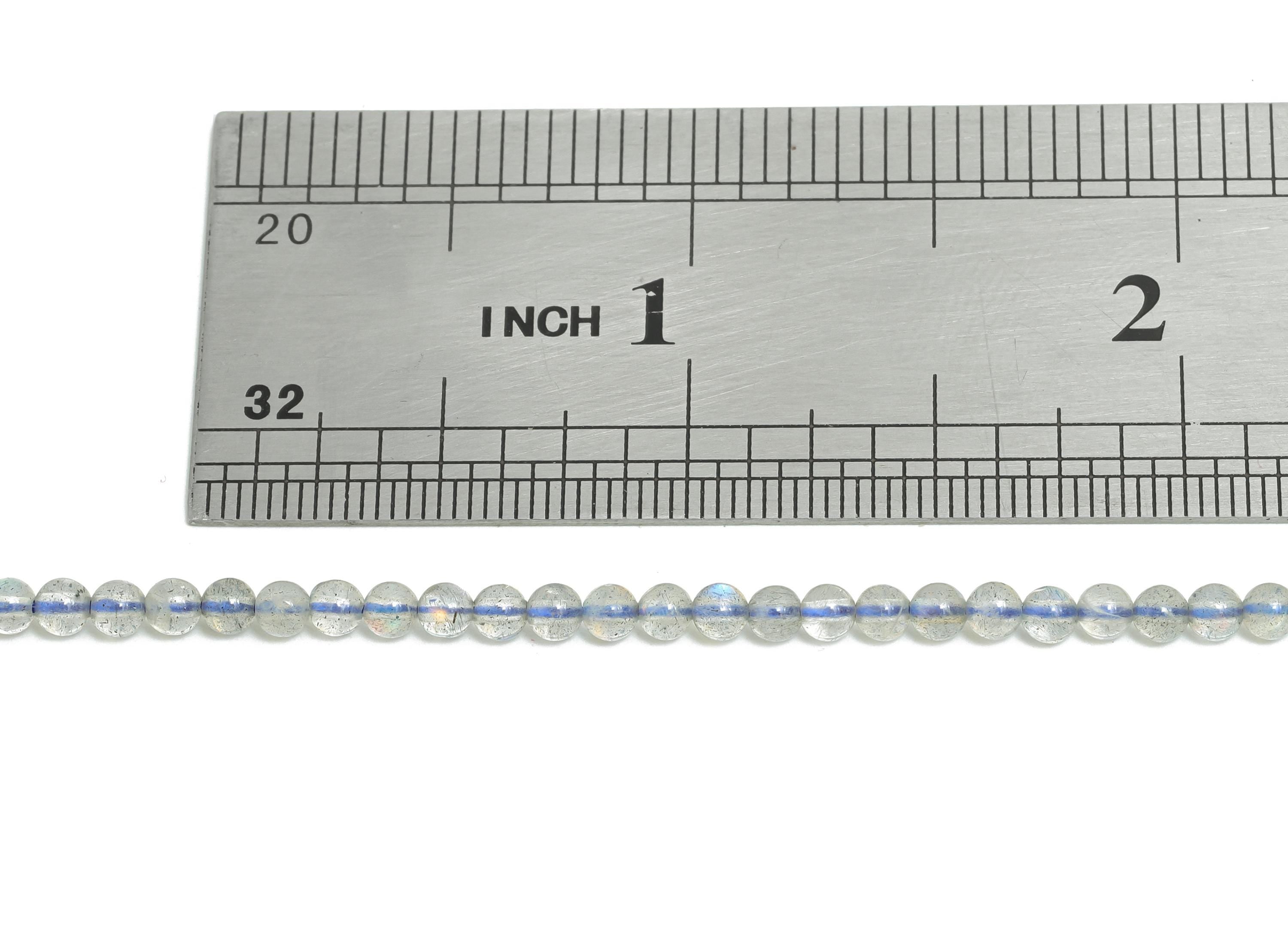 3mm Labradorite Natural Bead - Smooth Round Labradorite 15.5 inch /Strand - Crafting Gemstone Bead - Healing Stone Bead - Jewelry DIY-NS2961 - DOMEDBAZAAR
