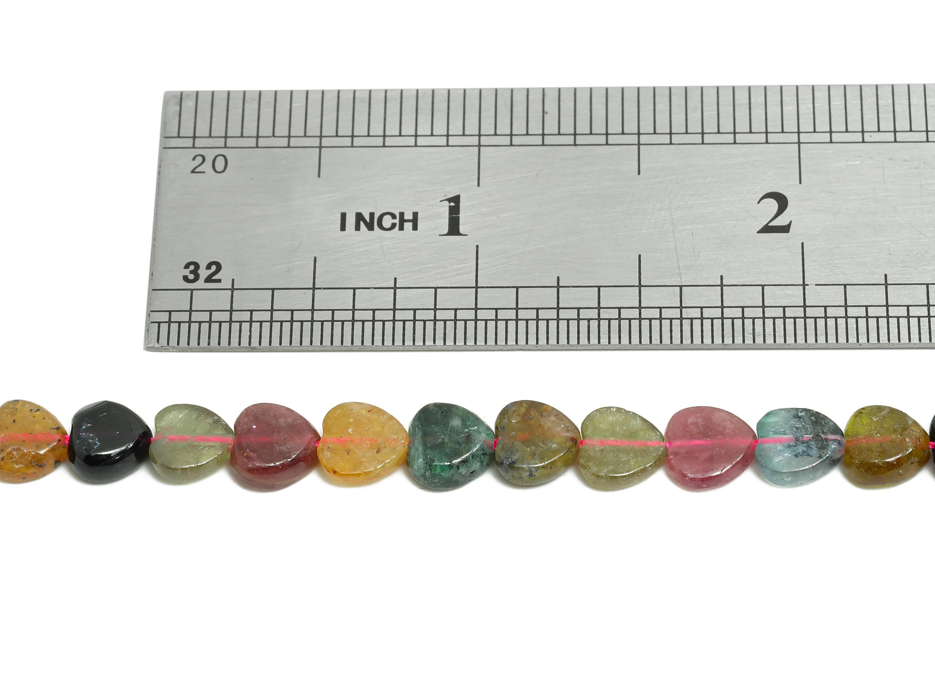 6mm Heart Tourmaline Stone - Tourmaline Stone 15.5 inch /Strand/57pcs - High-Quality Gemstone Bead - - Boho Gemstone For Necklace - NS2706 - DOMEDBAZAAR