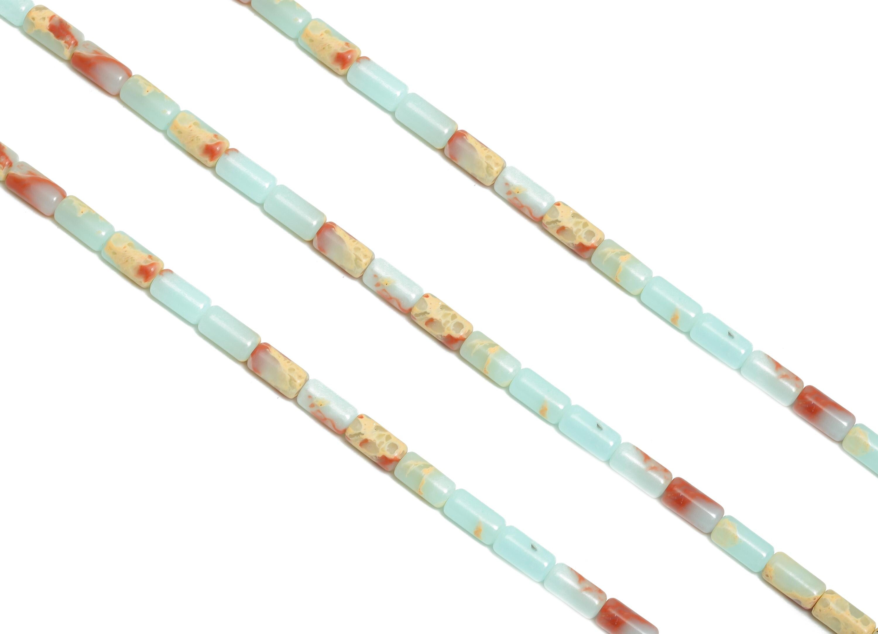 6x3mm Shoushan Natural Stone - Cylinder Bead 15.35 Inch/Strand -  Cylinder Tube High-Quality Gemstone Bead - Bead Craft Supplies - NS2973 - DOMEDBAZAAR