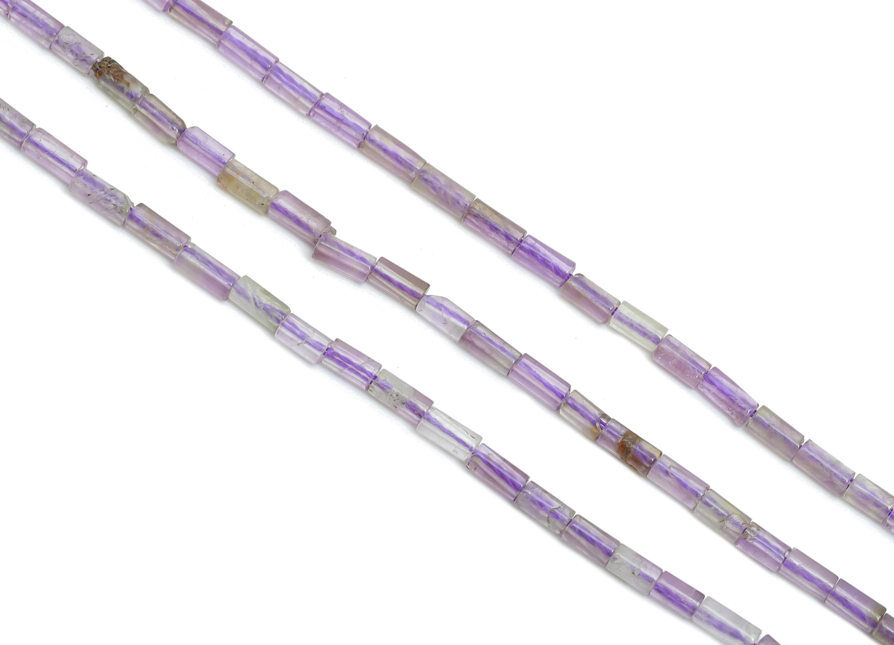 4x2mm Indian Agate Natural Stone - Cylinder Bead Stone 15.35 Inch/Strand - Cylinder Tube High-Quality Bead - Bead Craft Supplies - NS2969 - DOMEDBAZAAR