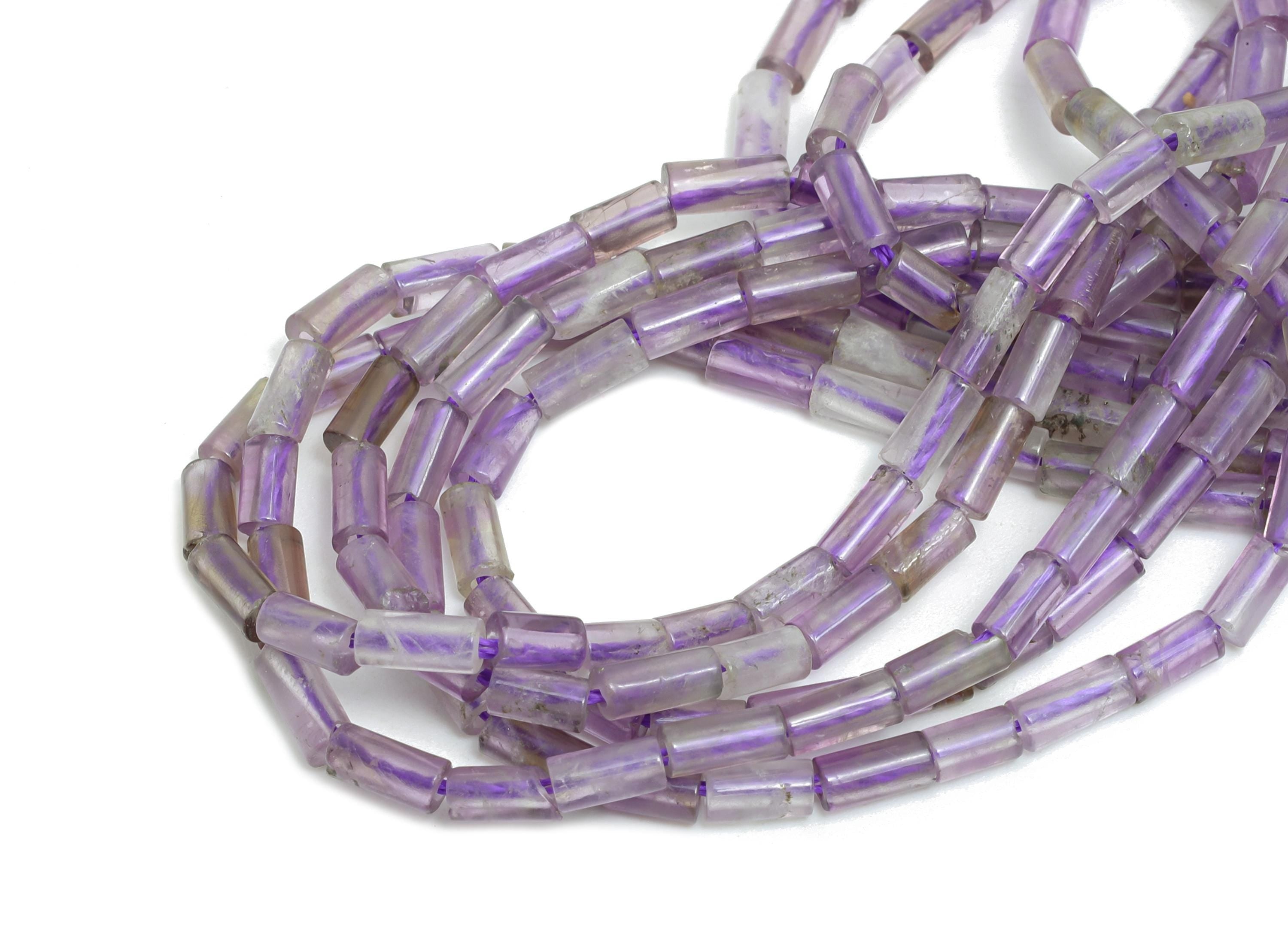 4x2mm Indian Agate Natural Stone - Cylinder Bead Stone 15.35 Inch/Strand - Cylinder Tube High-Quality Bead - Bead Craft Supplies - NS2969 - DOMEDBAZAAR