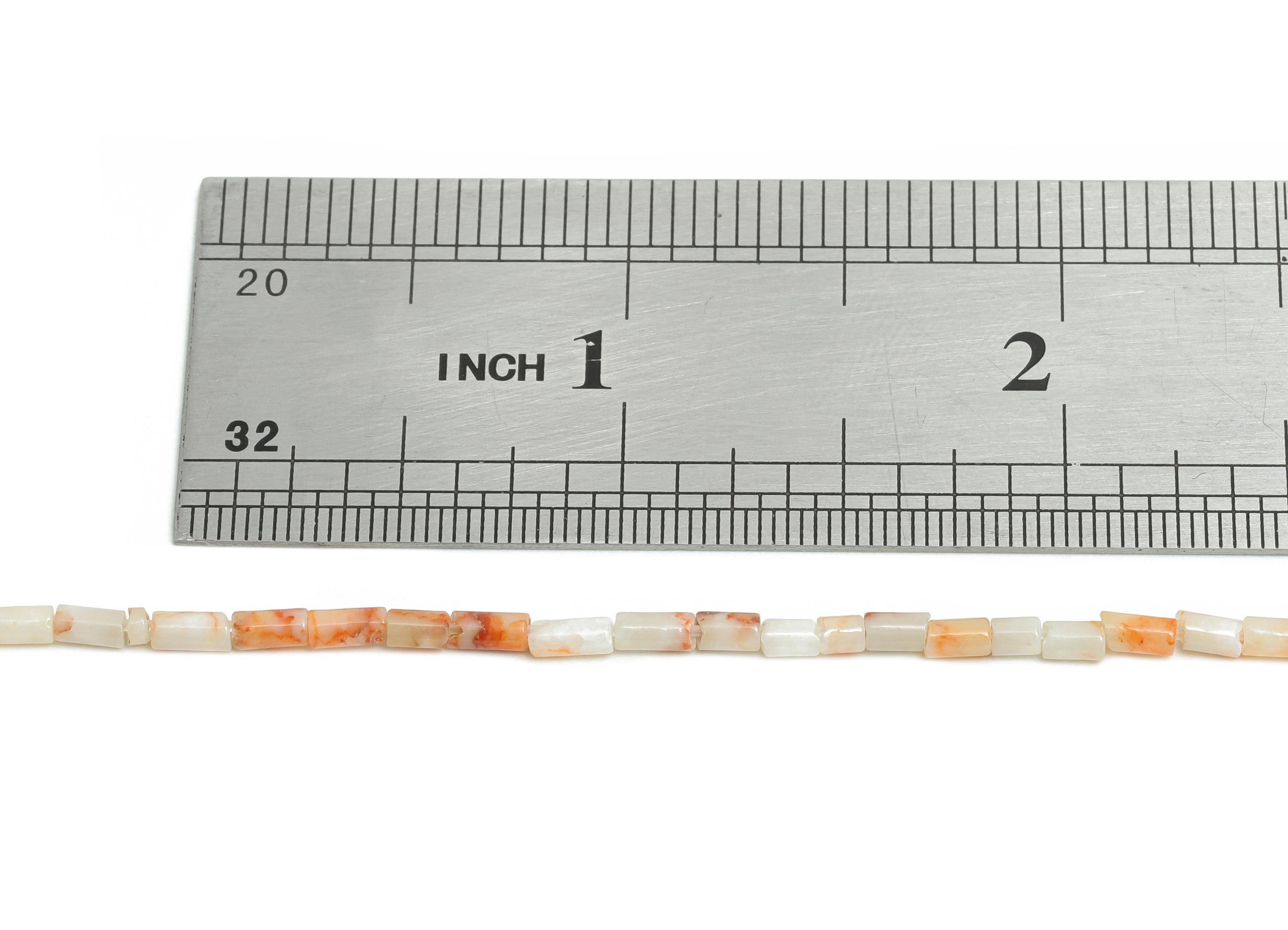 2x4mm Red Network Jasper Bead - Cylinder Beads - Cylinder Tube Red Network Jasper 15.35 Inch/Strand - Healing Stone Bead - Craft Bead-NS2964 - DOMEDBAZAAR