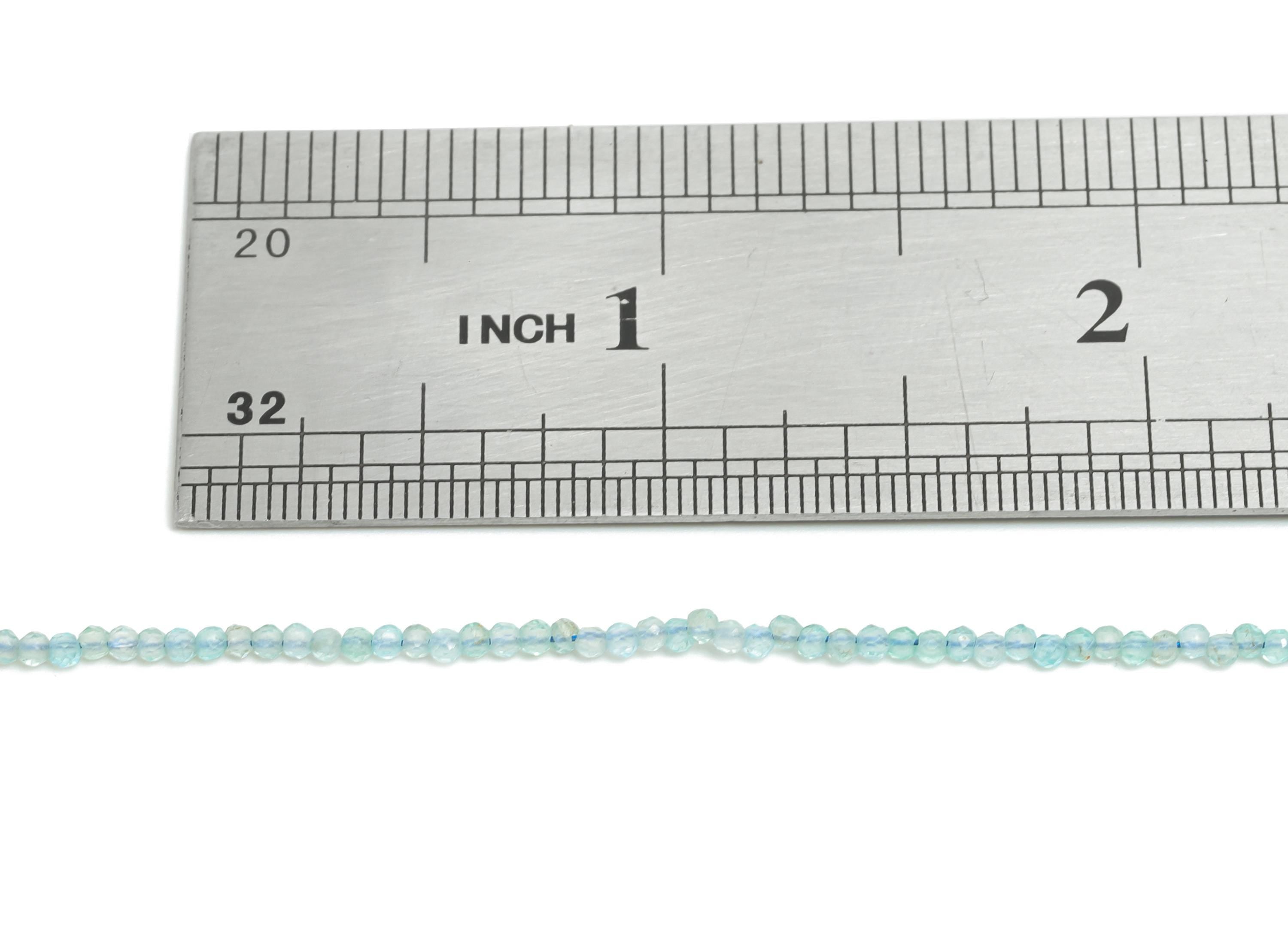 1.85mm Moroxite Bracelet Strand - Faceted Cube Moroxite Beads for Bracelet 6.3inch/Strand - Gemstone Craft DIY - Healing Beads - NS2458 - DOMEDBAZAAR