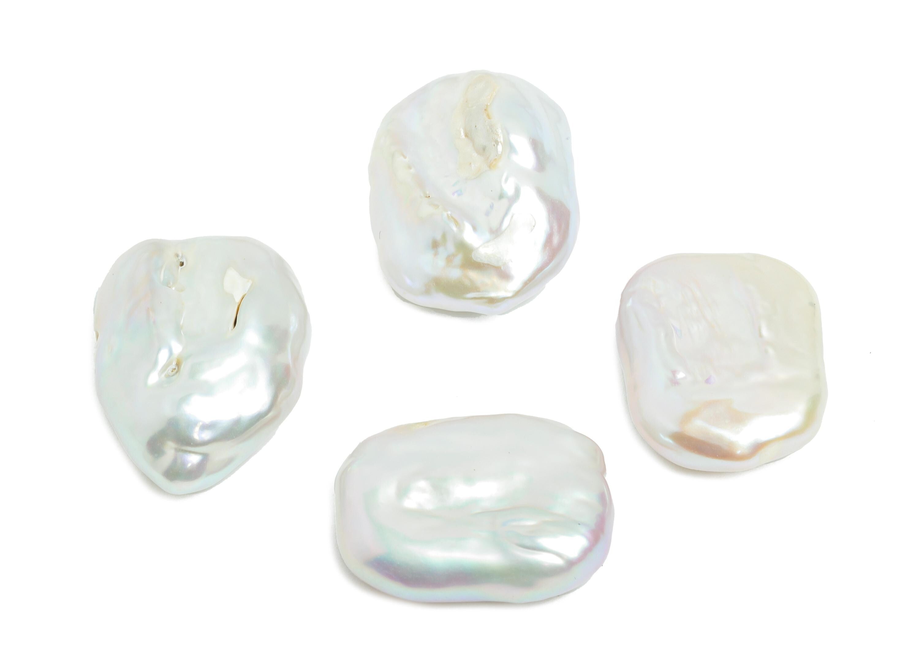 Freshwater Pearls - Baroque Pearls - Iridescent Geometric Pearls - Elegant Irregular Pearls - Baroque Jewelry Making - 21x14mm - NS2421 - DOMEDBAZAAR