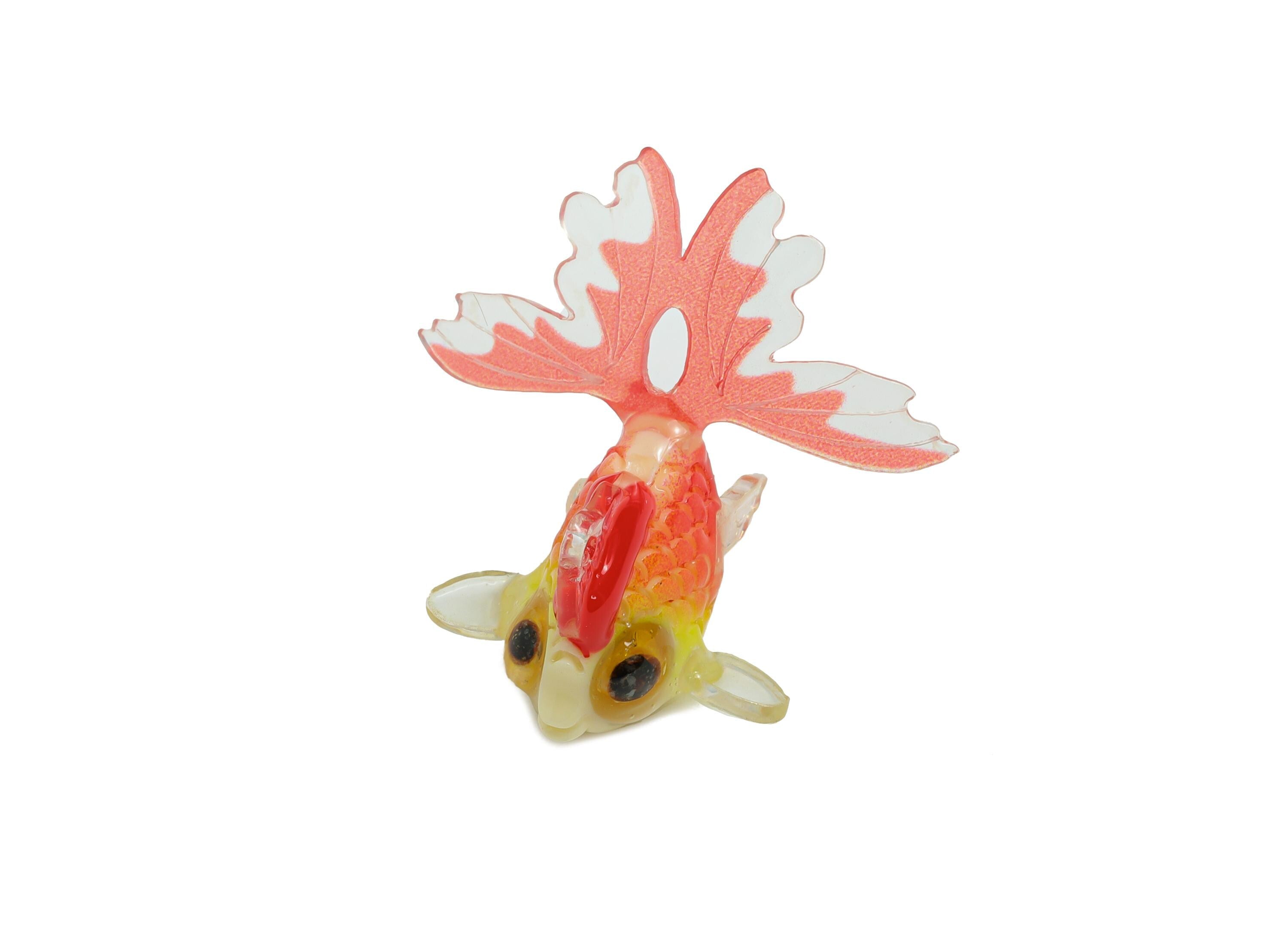 Heat Shrink Plastic Fish - Shrinkable Plastic Fish Figurine - Figure Fish Earring Charm -  Figure Fish Earring Charm - 28x27x17mm - AC2677A - DOMEDBAZAAR