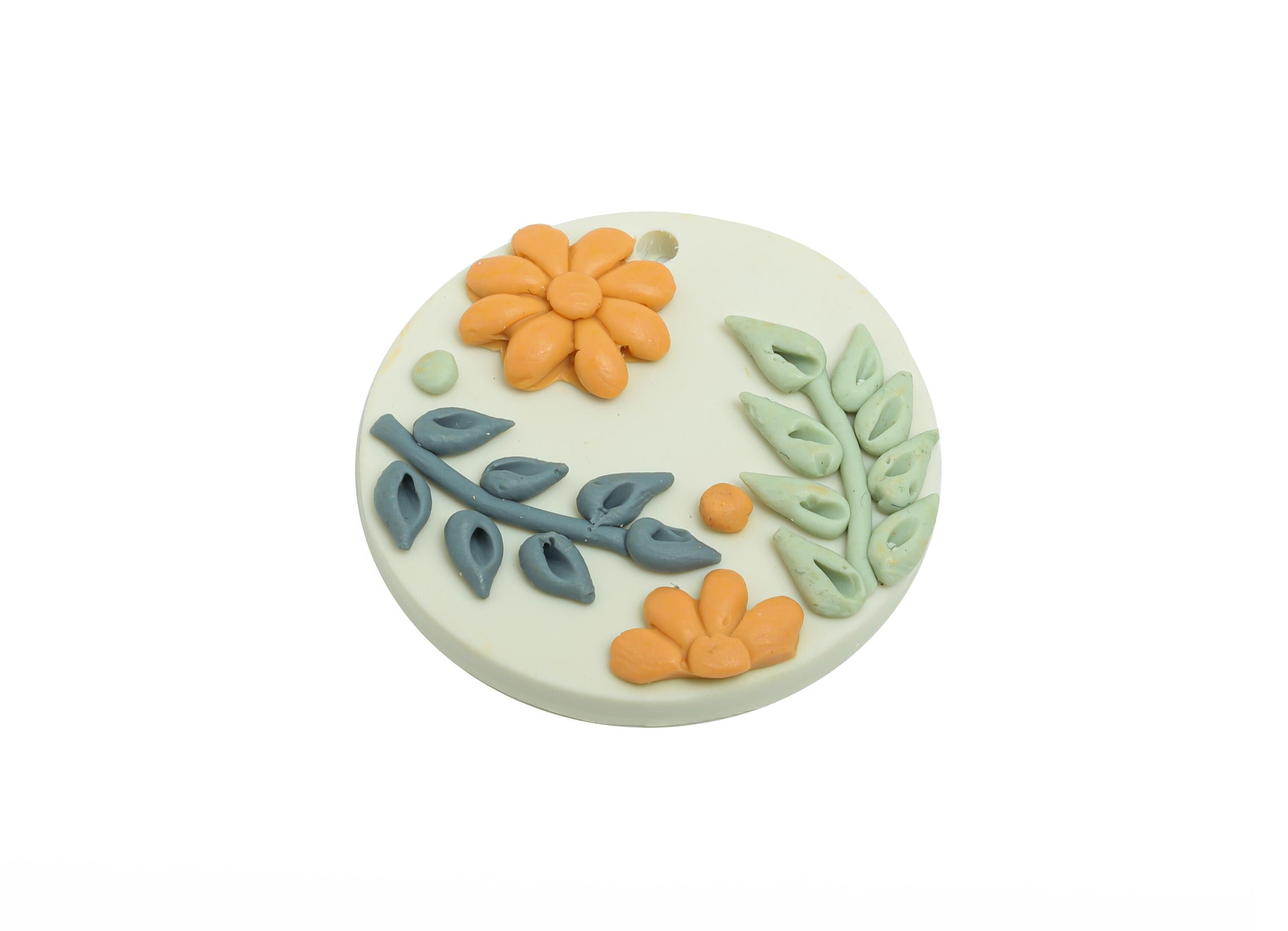 Polymer Clay Flower Earring Charms - Artisan 3D Flower Charm - Handmade Craft Embellishment - DIY Craft Jewelry - 32x24x9.65mm - PC2347