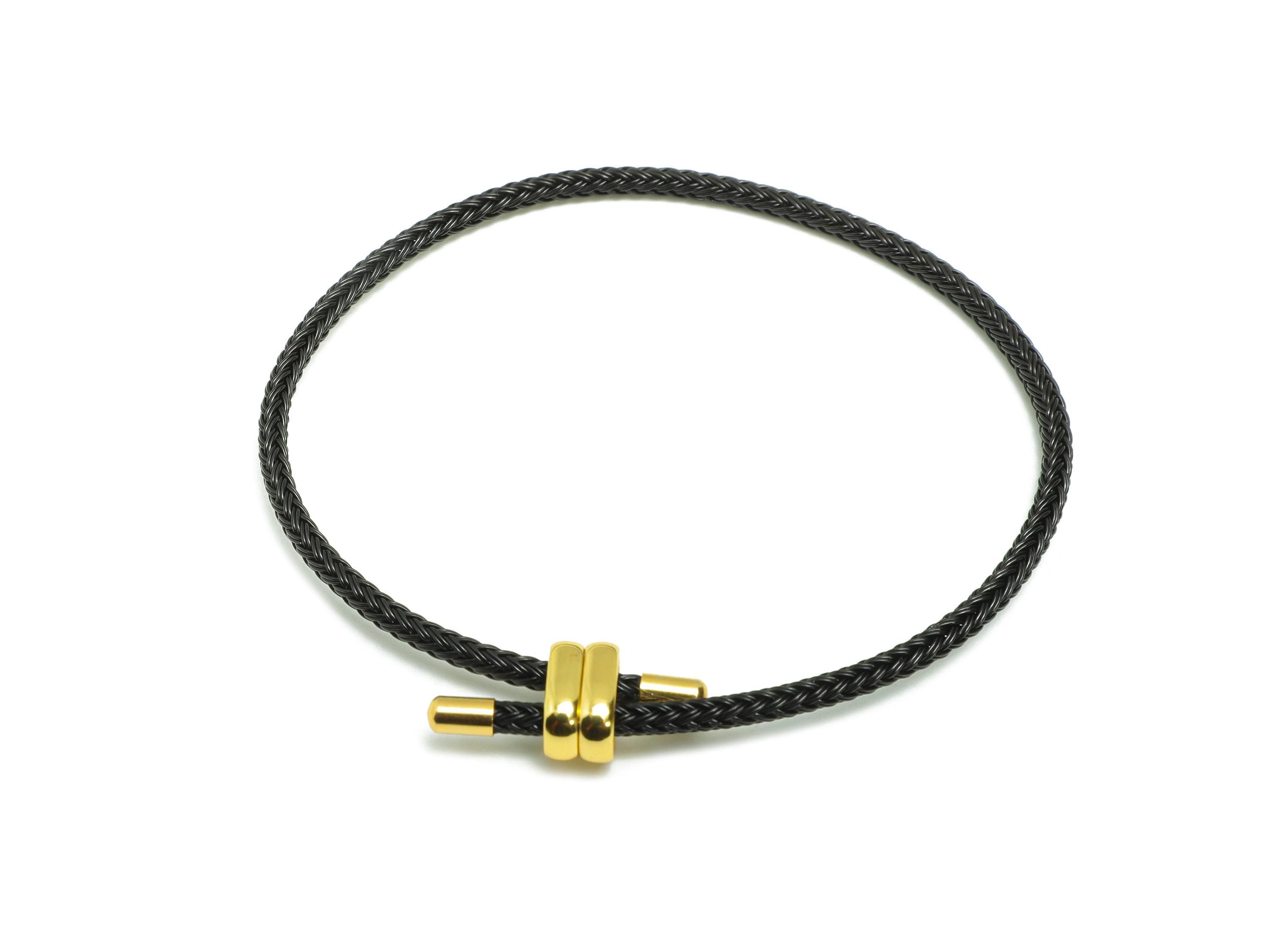 Braided Rope Bracelet Stainless Steel Clasp - Brass Adjustable Woven Cord Bracelet - Minimalist Adjustable Beading Bracelet Making -HM1070H
