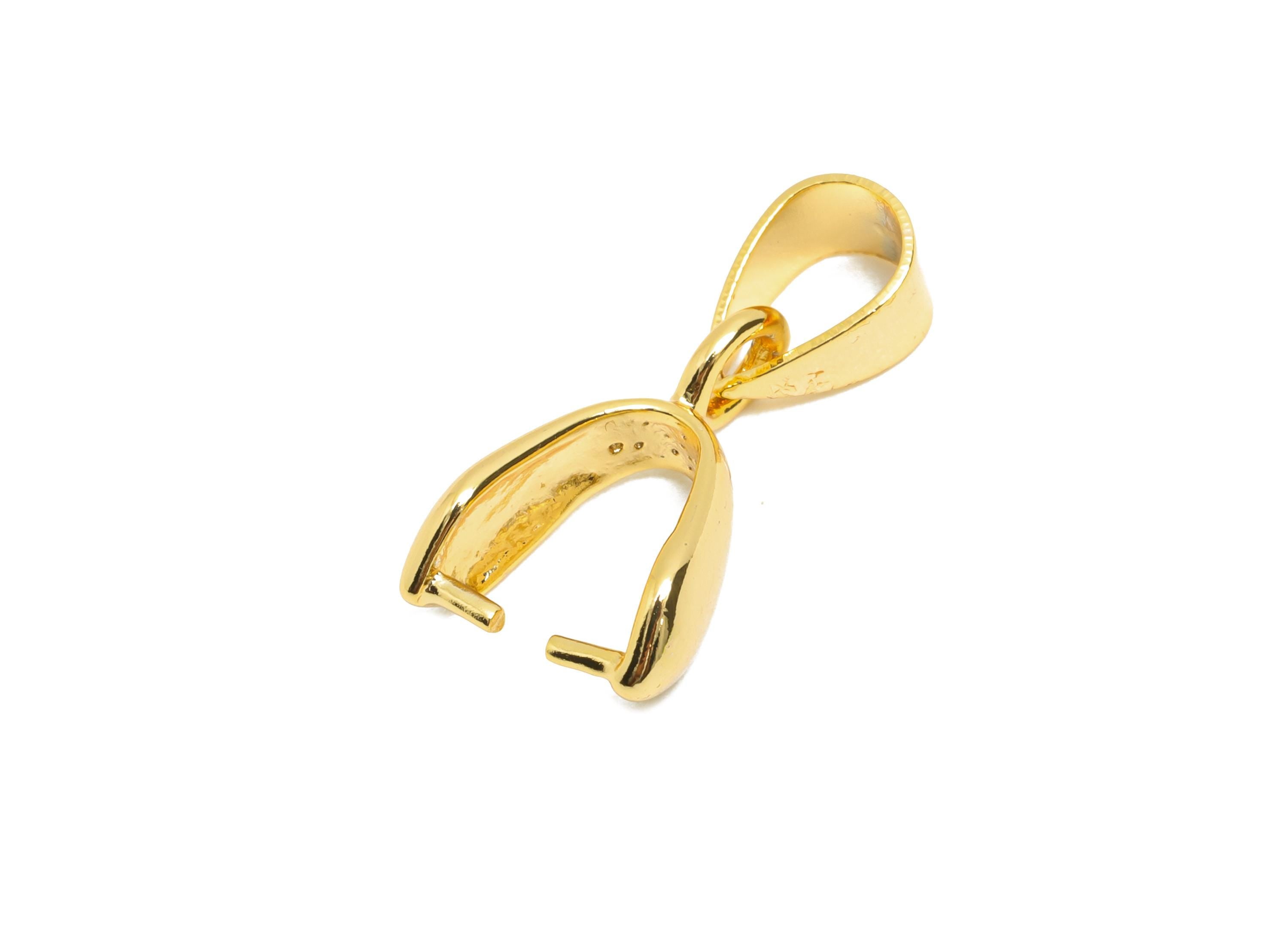 9*4 Necklace Connection Buckle - Brass Buckle Clasp - Melon Seed - Universal Buckle for Necklace - 18K Gold Plated - 18x8x1.5mm - RGP10815 - DOMEDBAZAAR