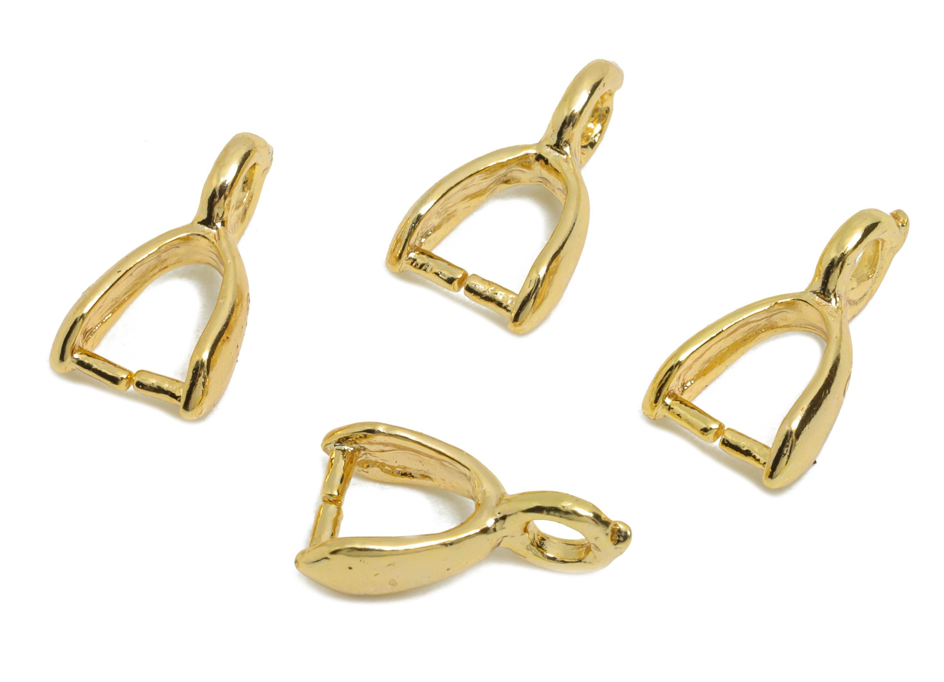 Necklace Connection Buckle - Universal Buckle - Necklace Buckle - Buckle Clasp - Melon Seed - 18K Real Gold Plated - 9.7x5.79x2mm - RGP10816 - DOMEDBAZAAR