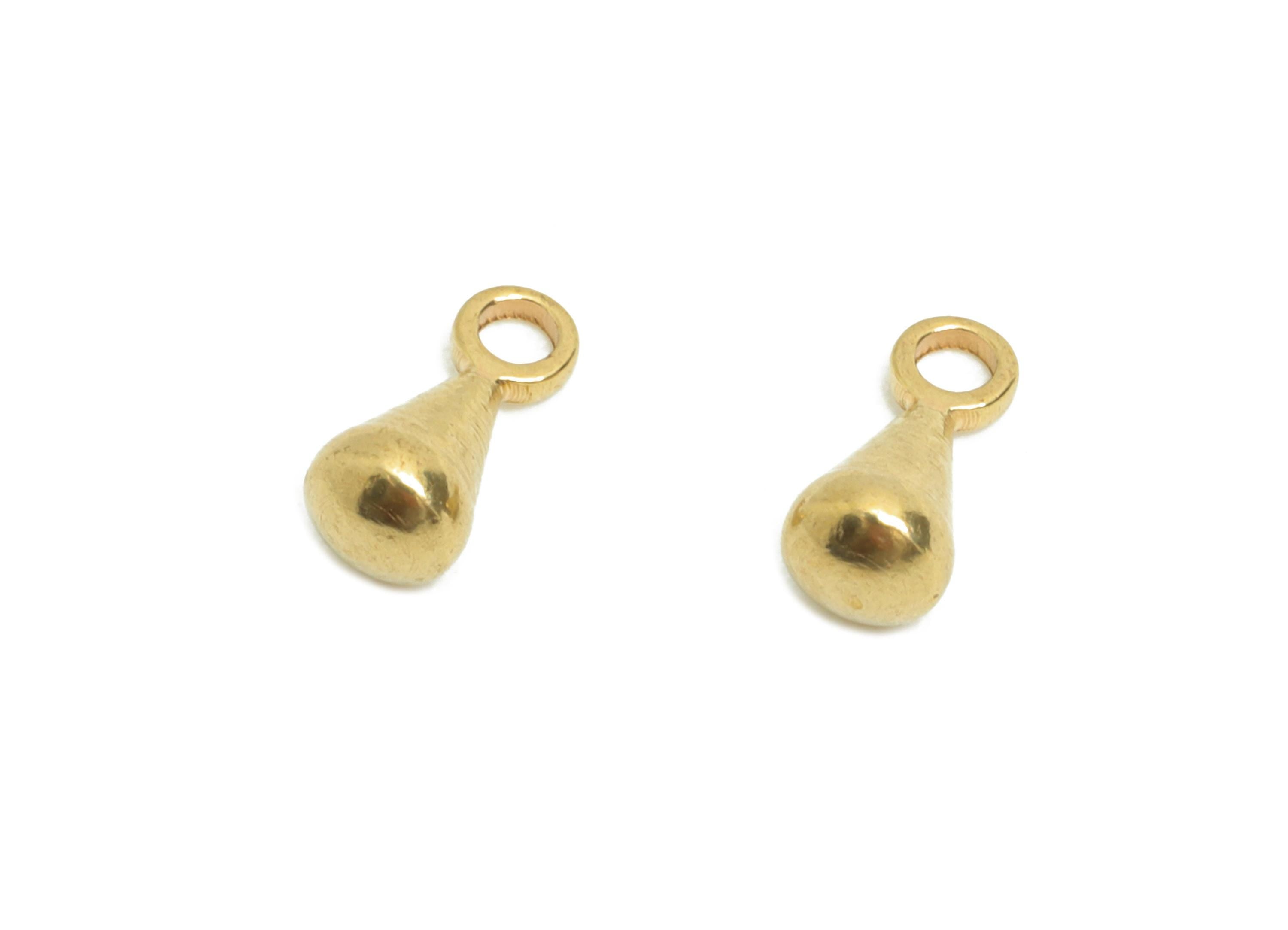 Brass Teardrop Charm - Raw Brass Minimalist Pendant - Brass Tiny Drop Pendant for DIY Jewelry - DIY Necklace Pendant - 6x2x2.84mm - PP11221 - DOMEDBAZAAR