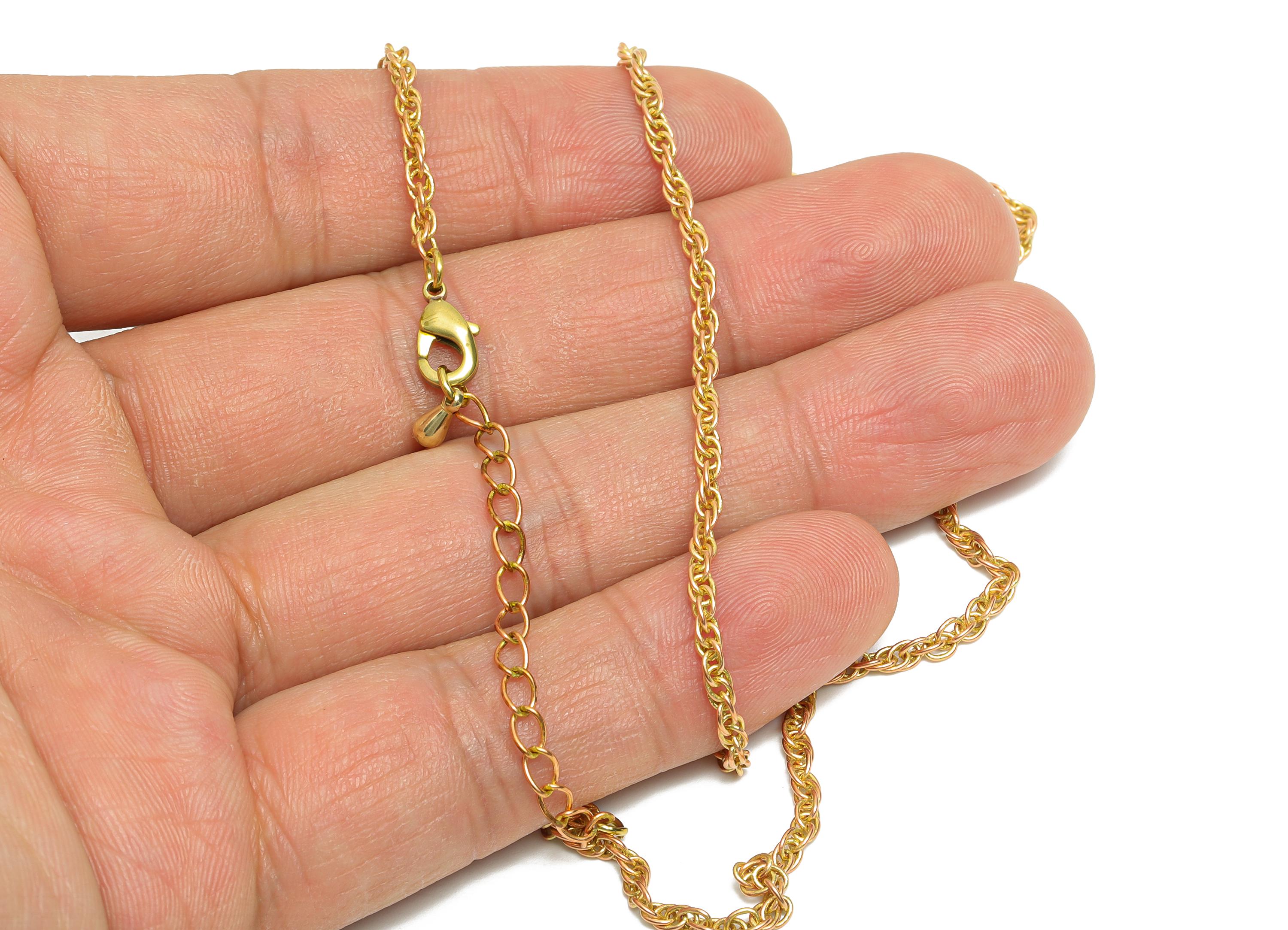 40+5cm Finished Rope Chain - Delicate Raw Brass Rope Chain - Brass Rope Chain Necklace - Lobster Clasp Jewelry Chain - 2.9x1x1.9mm - PP11366 - DOMEDBAZAAR