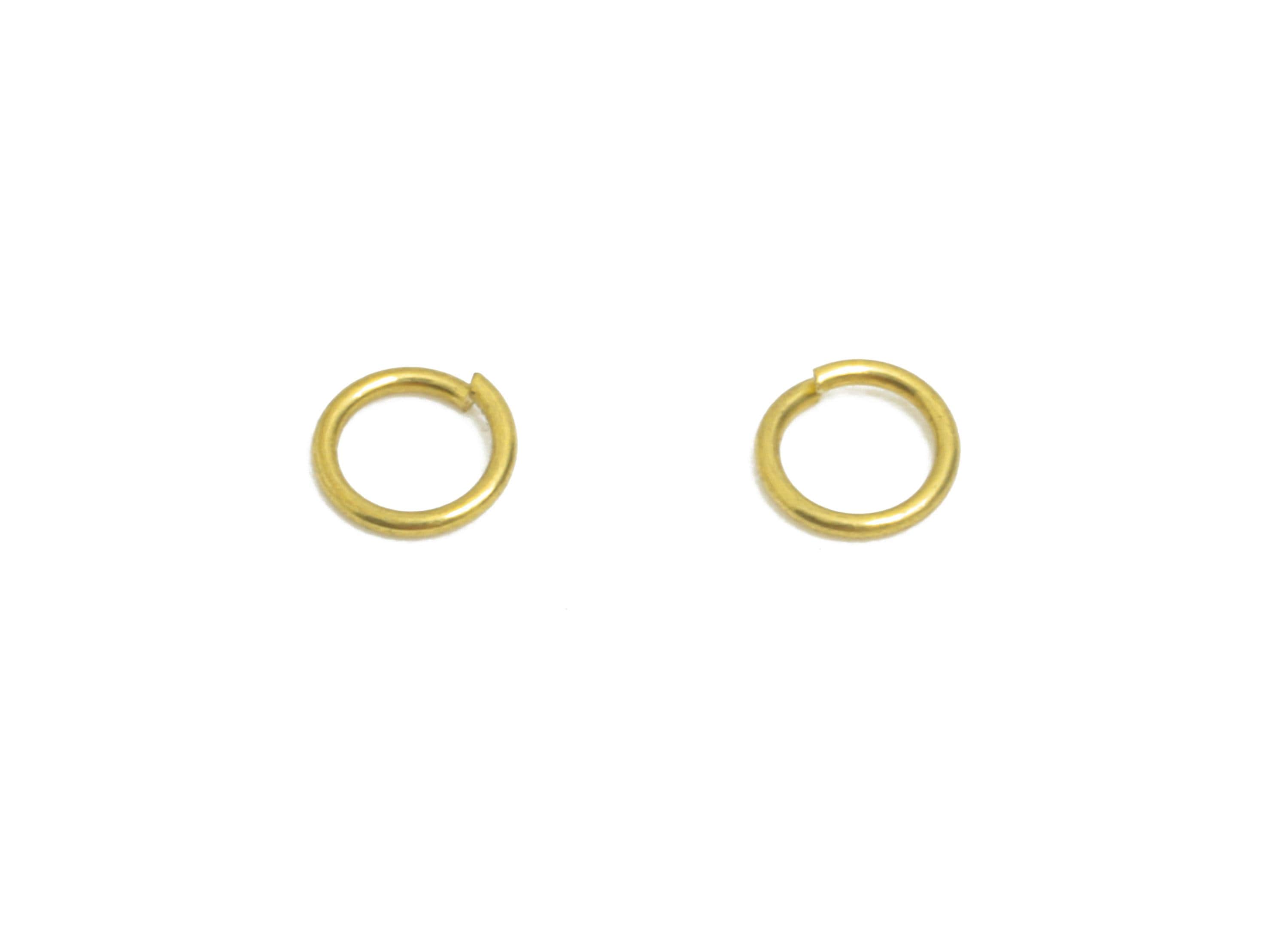 Brass Open Jump Rings - Jewelry Connector Rings - Raw Brass DIY Jewelry Making Supplies - Crafting and Beading Rings - 4x4x 3mm - PP11223 - DOMEDBAZAAR