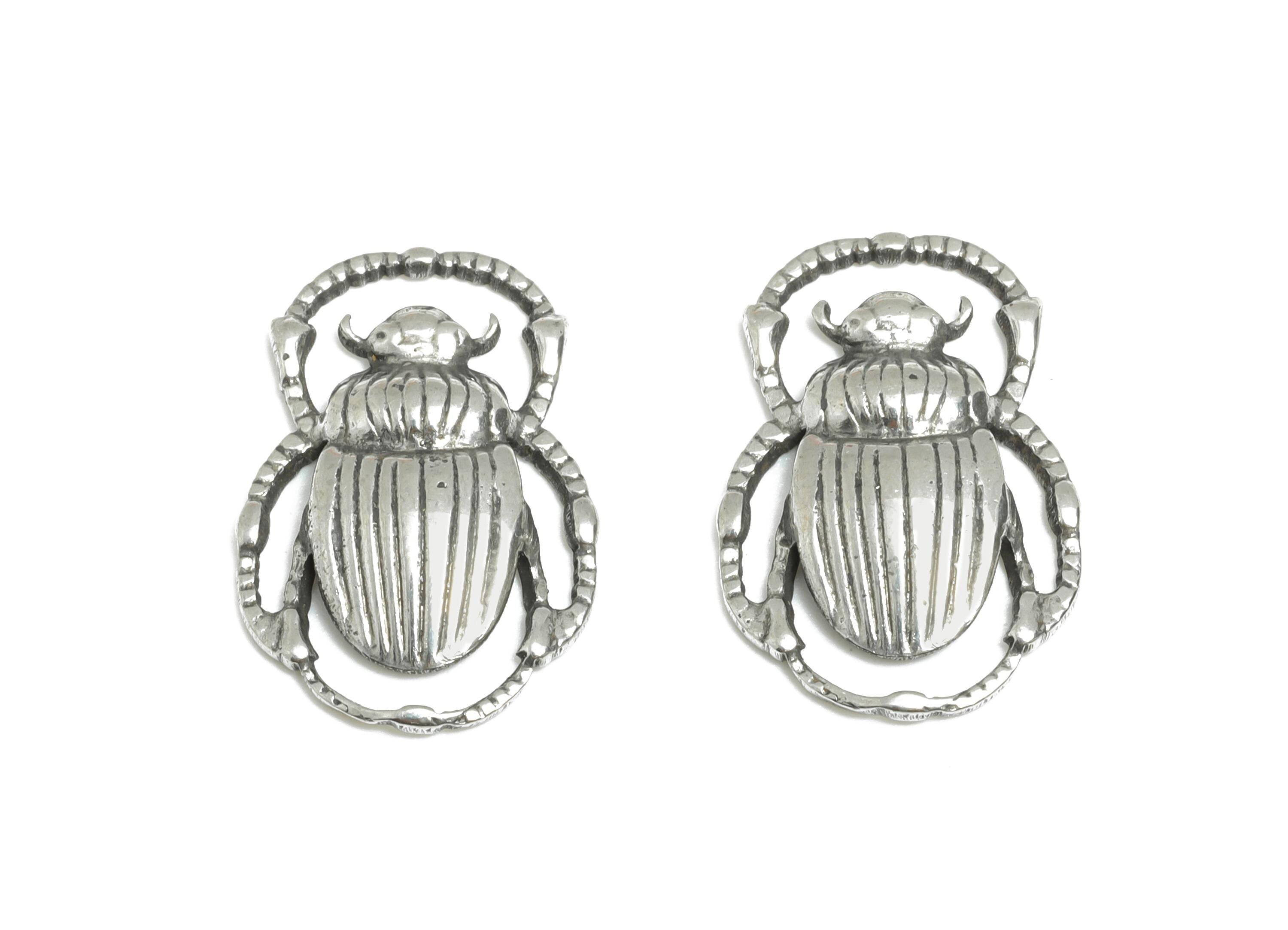 Egyptian Scarab Charm - Steel Scarab Beetle Charm - Sacred Beetle Amulet Charm For DIY Making - Stainless Steel - 17x11x2.09mm - SS2120 - DOMEDBAZAAR