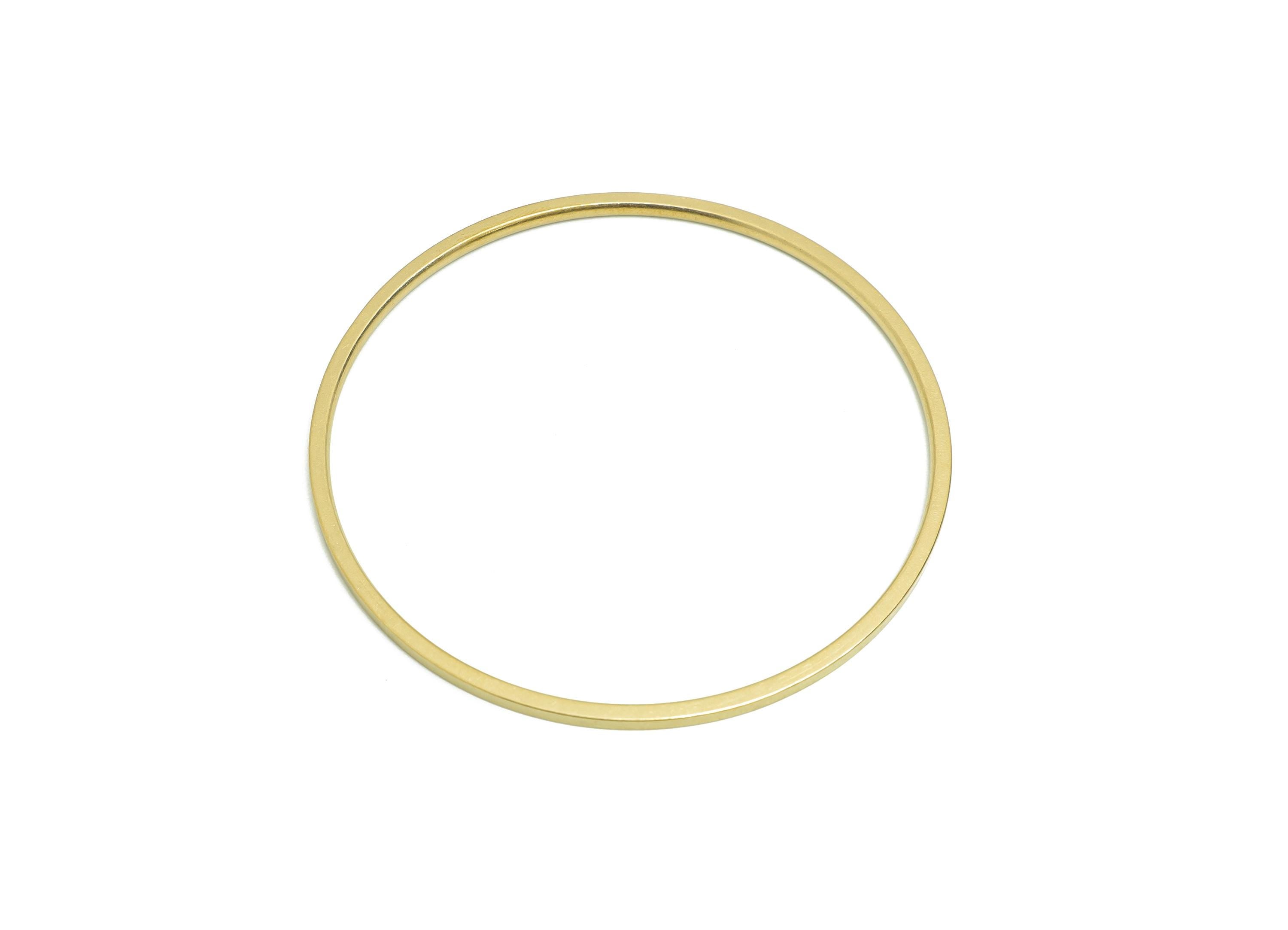 64mm Minimalist Hoop Bracelet - Raw Brass Minimalist Bangle - DIY Jewelry Making Supply For Bracelet - Handmade Bangle Frame - PP11249 - DOMEDBAZAAR
