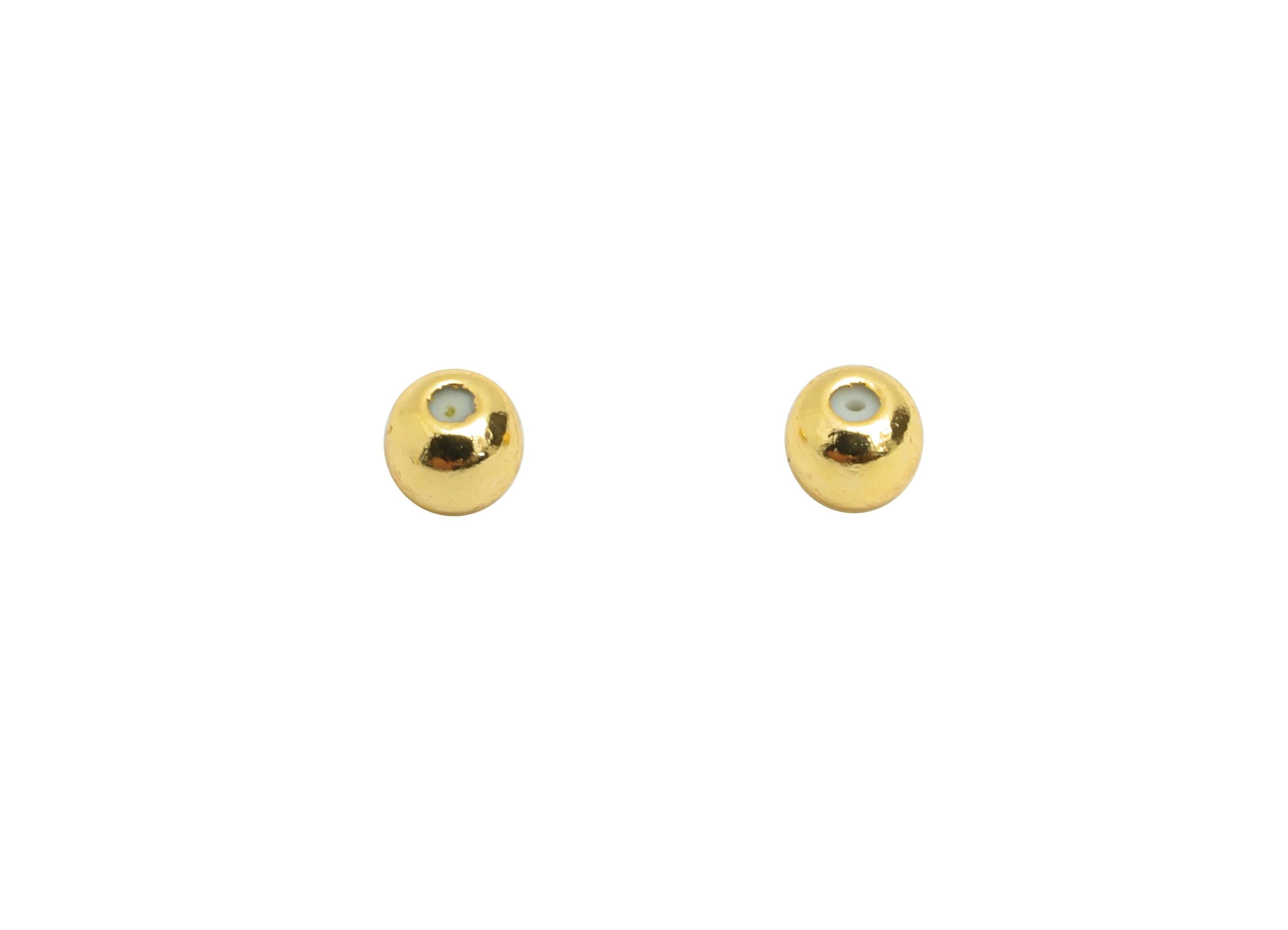 Slicone Stopper Bead - Brass Bead Stopper - Adjustable Rubber Stopper - Sliding Brass Bead Stopper - 18K Real Gold Plated-3x3x0.6mm-RGP10812 - DOMEDBAZAAR