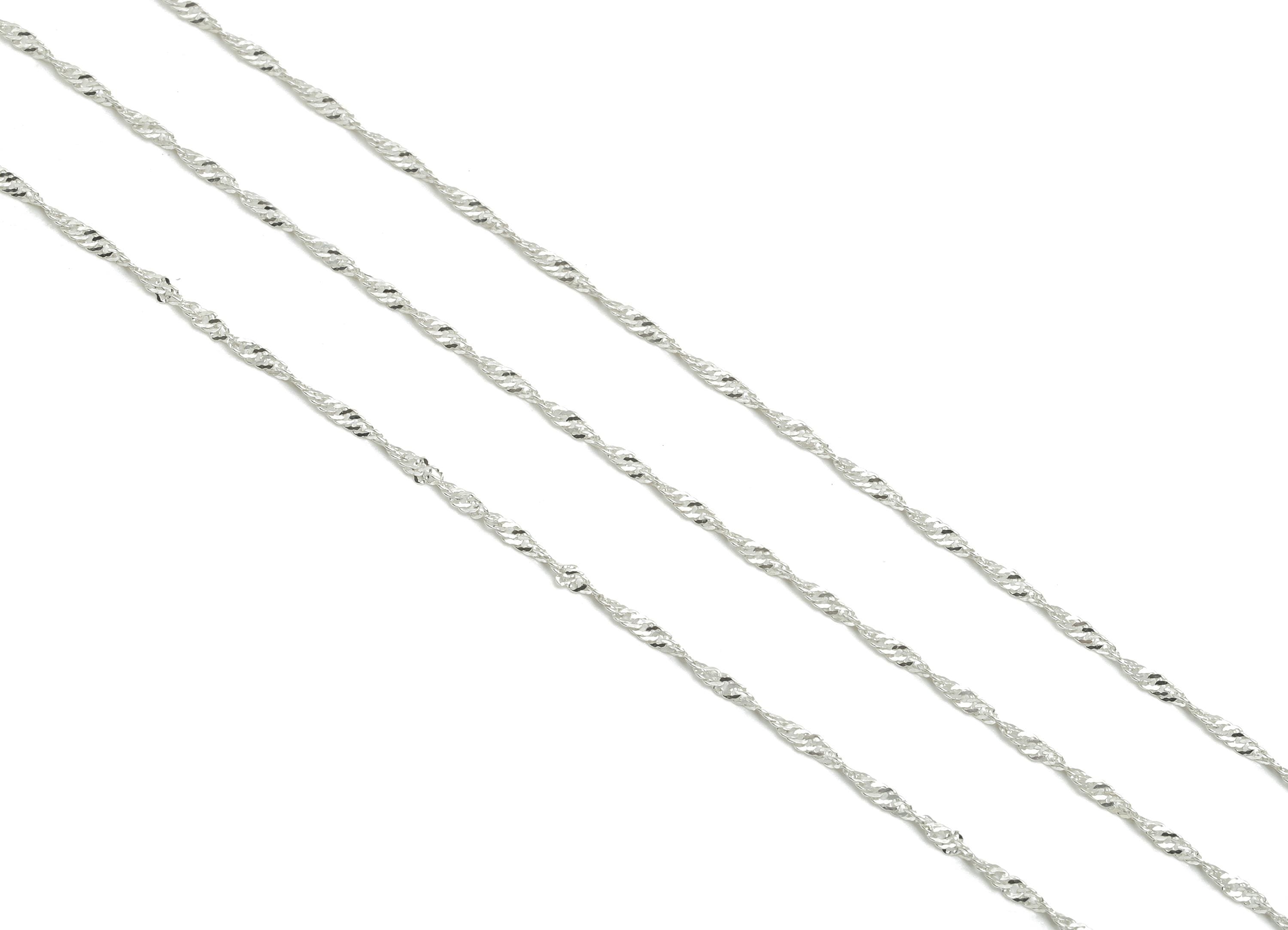 925 Sterling Silver Flat Snake Chain - Silver Snake Chain - Finished Flat Snake Chain - Twisted Chain - Jewelry Making Supplies - RGP10776 - DOMEDBAZAAR