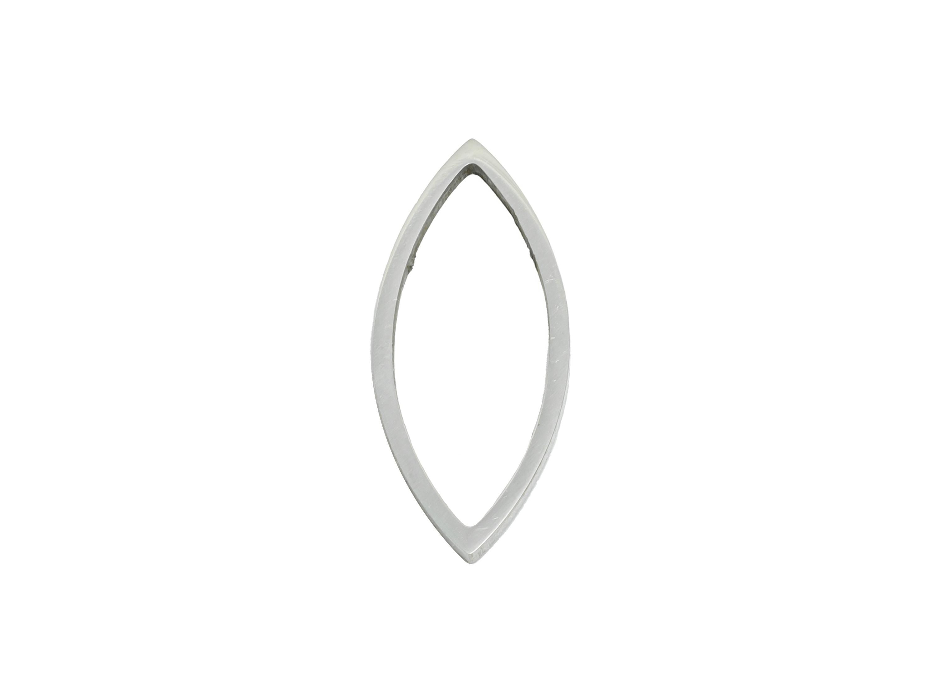 20mm Steel Marquise Ring Earring Charm - Geometric Jewelry Connector for DIY Making - Hollow Metal DIY Jewelry - 20.6x8.6x0.8mm - SS2695 - DOMEDBAZAAR