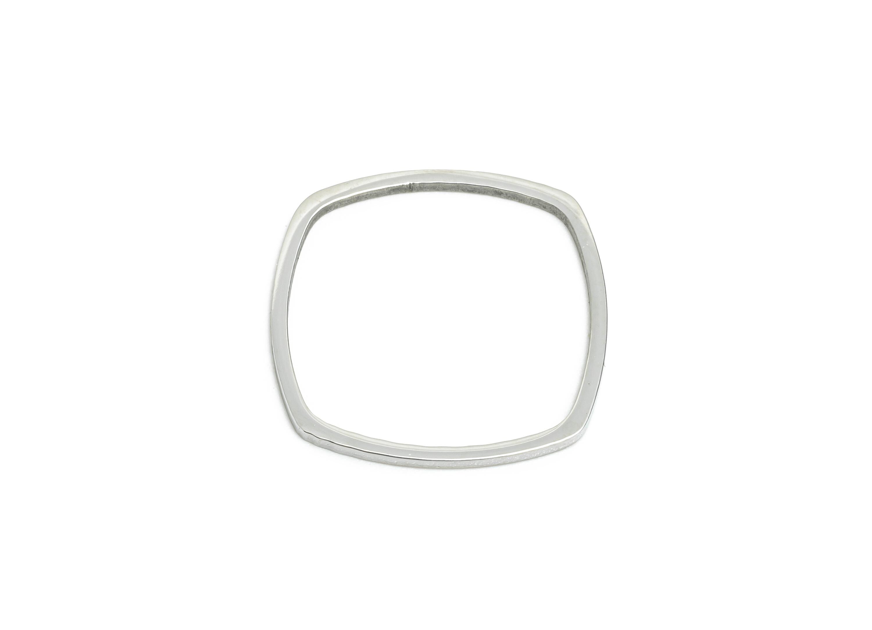 17mm Steel Square Ring Earring Charm - Geometric Jewelry Connector for DIY Making - Hollow Square Jewelry Charm - 17.8x17.8x0.9mm - SS2663