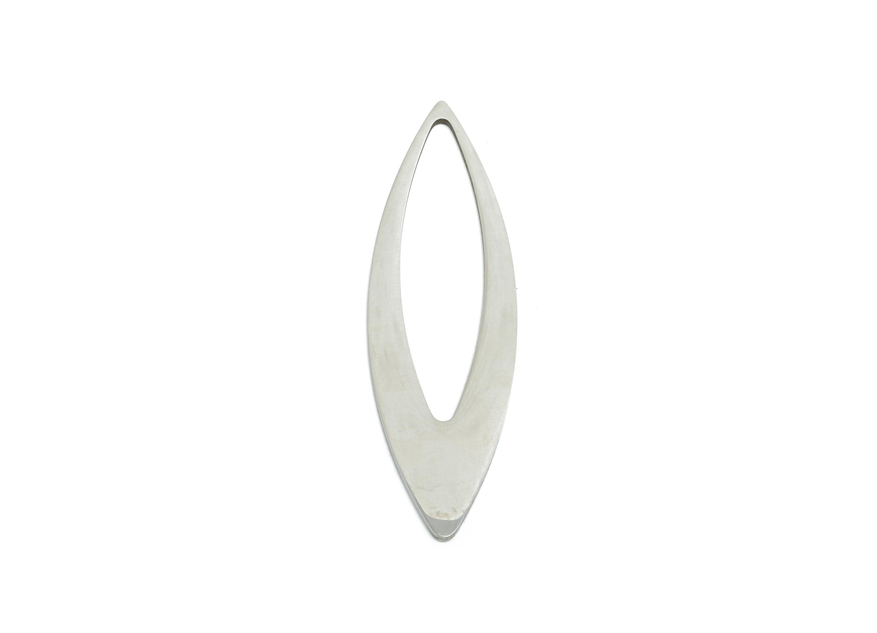 Steel Marquise Pendant - Customizable Geometry Charm for Necklace - Sleek Hollow Marquise Pendant for Crafting - 41x12x0.98mm - SS2285 - DOMEDBAZAAR