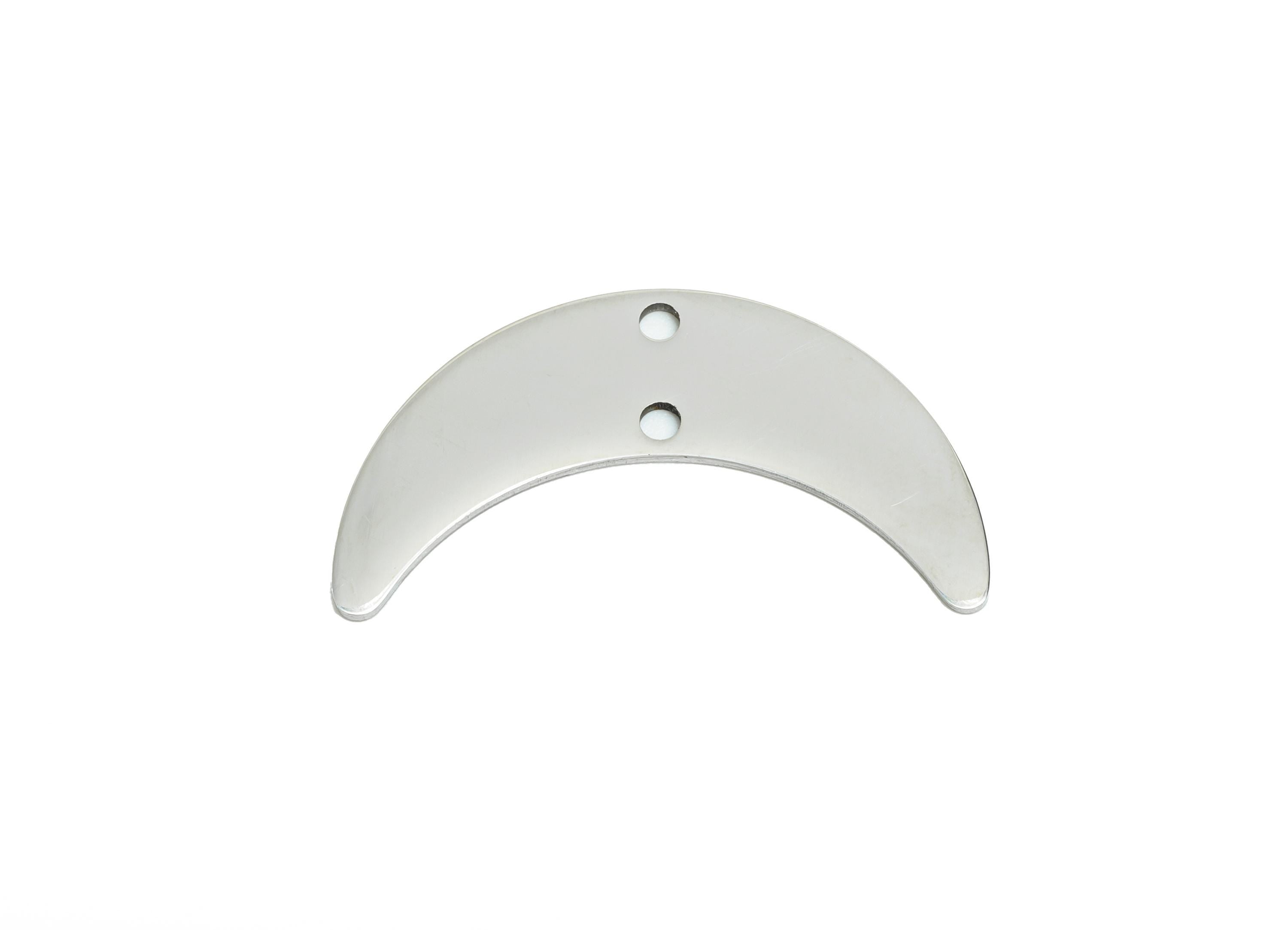 Stainless Steel Crescent Connector - Moon Jewelry Charm With Double Hole - Steel Moon Pendant -  Celestial Jewelry - 28x15x0.98mm - SS2606