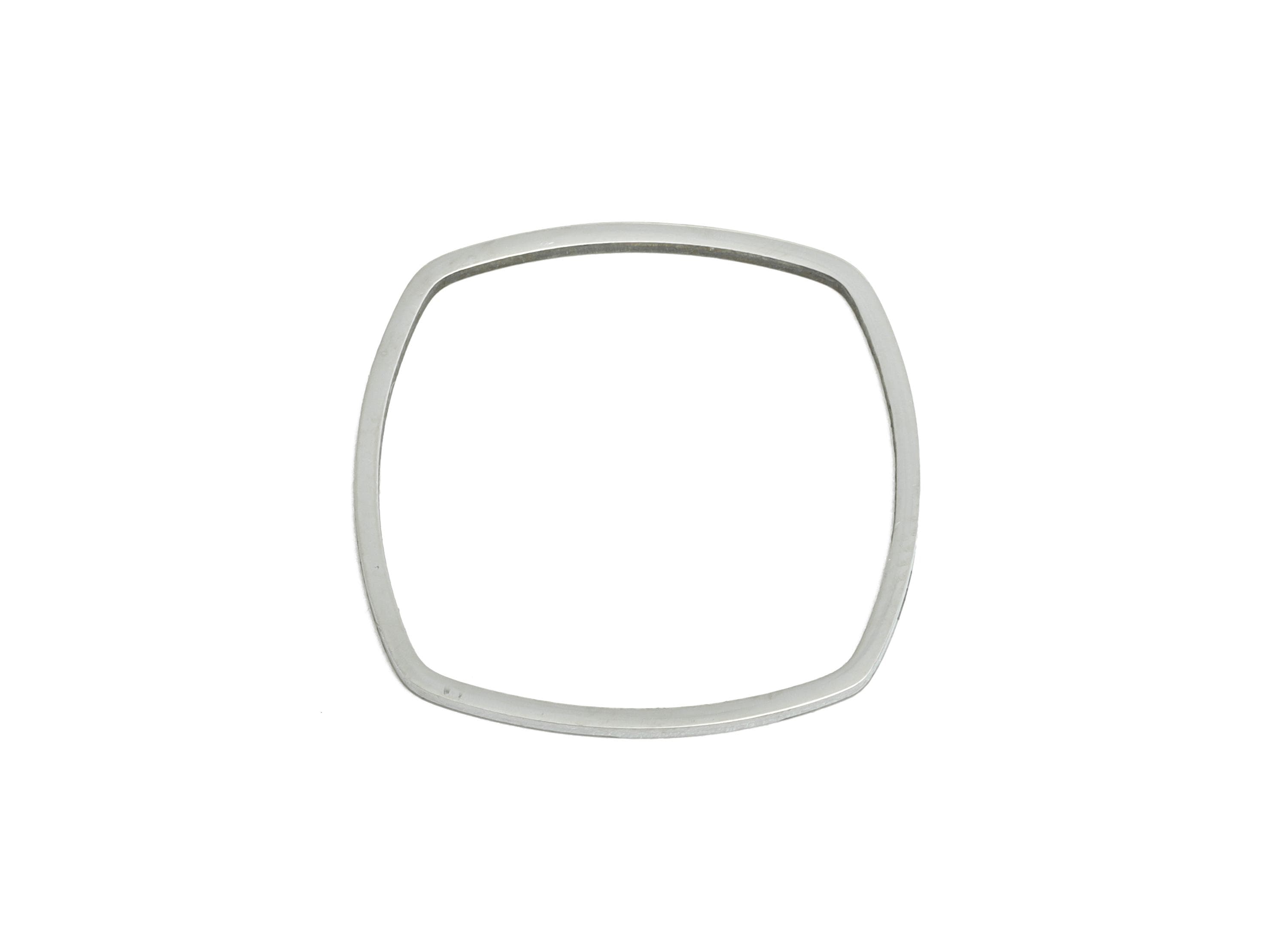 19mm Steel Square Ring Earring Charm - Geometric Jewelry Connector for DIY Making - Hollow Square Jewelry Charm - 19.8x19.8x0.9mm - SS2662