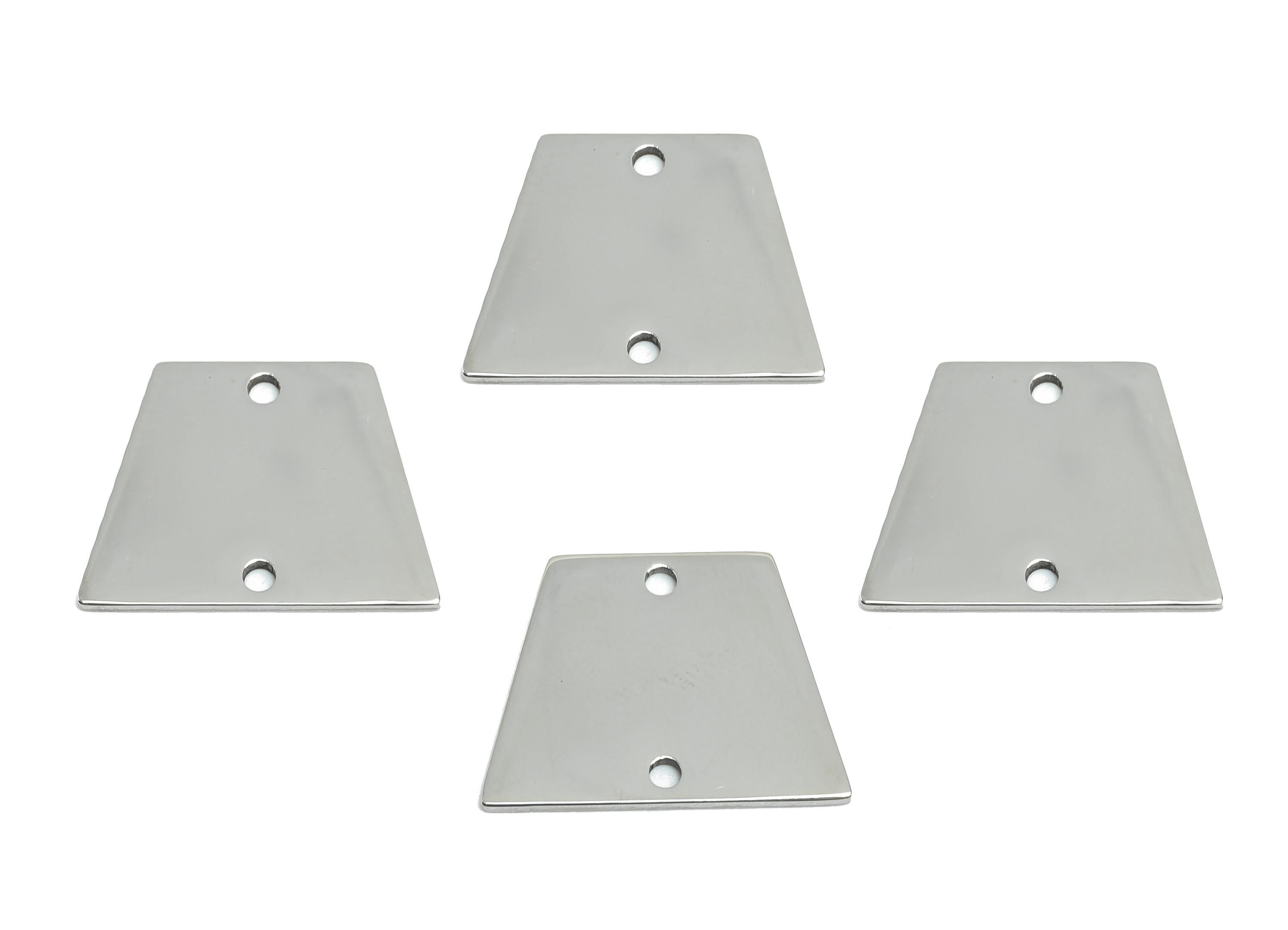 Steel Trapezoid Connector - Stainless Steel Trapezoid Pendant - Steel Geometry Connector - Geometric Earring Charm - 17x15x0.98mm - SS2637 - DOMEDBAZAAR