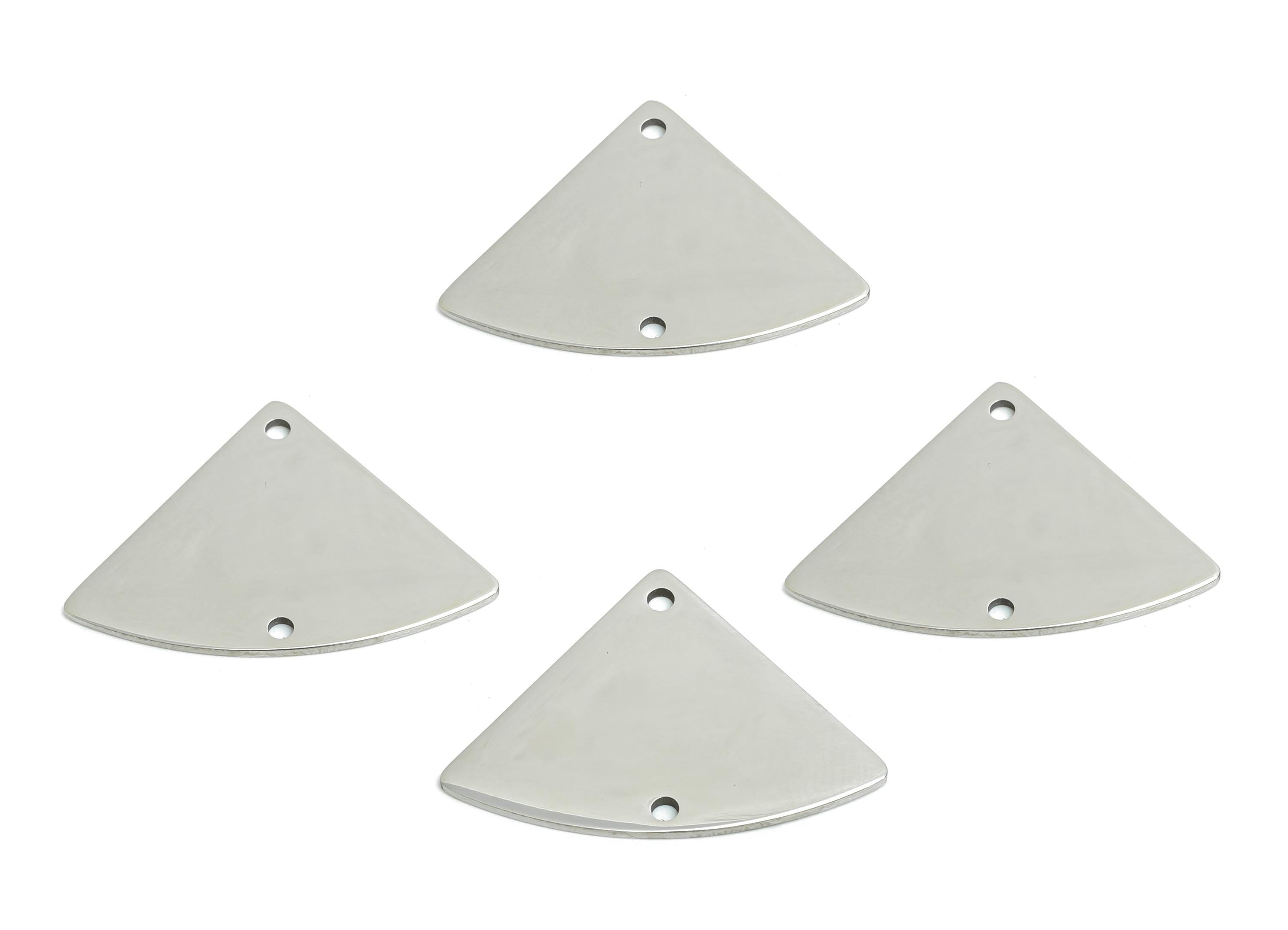 Steel Triangle Connector - Minimalist Geometry Charm for DIY Jewelry - Modern High-Quality Earring Making Supplies - 26x18x0.98mm - SS2523 - DOMEDBAZAAR