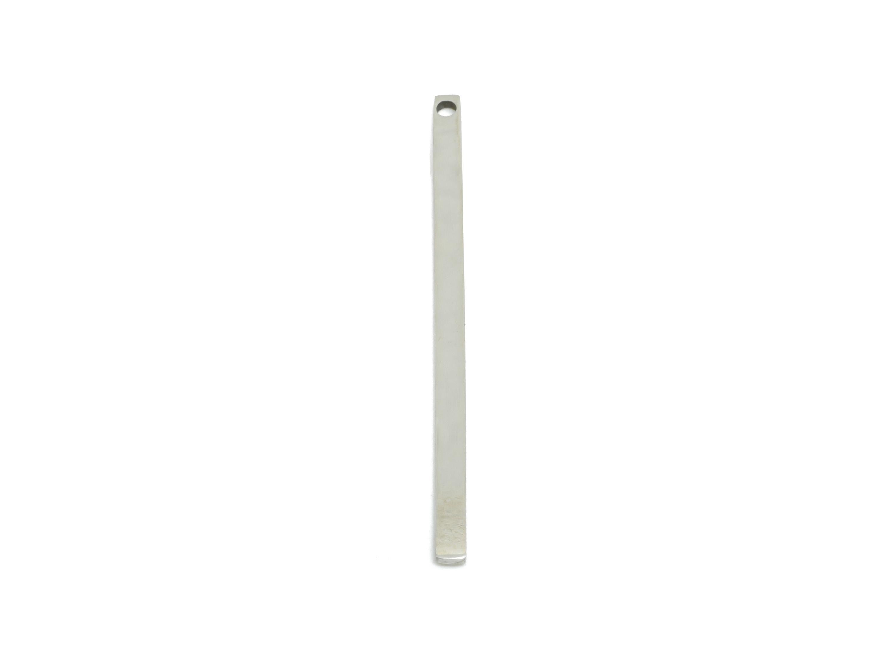 Steel Stick Earring Charm - Minimalist Sleek Bar Charm for DIY Jewelry - High-Quality Stick Stainless Steel Charm - 33x21x0.98mm - SS2347 - DOMEDBAZAAR