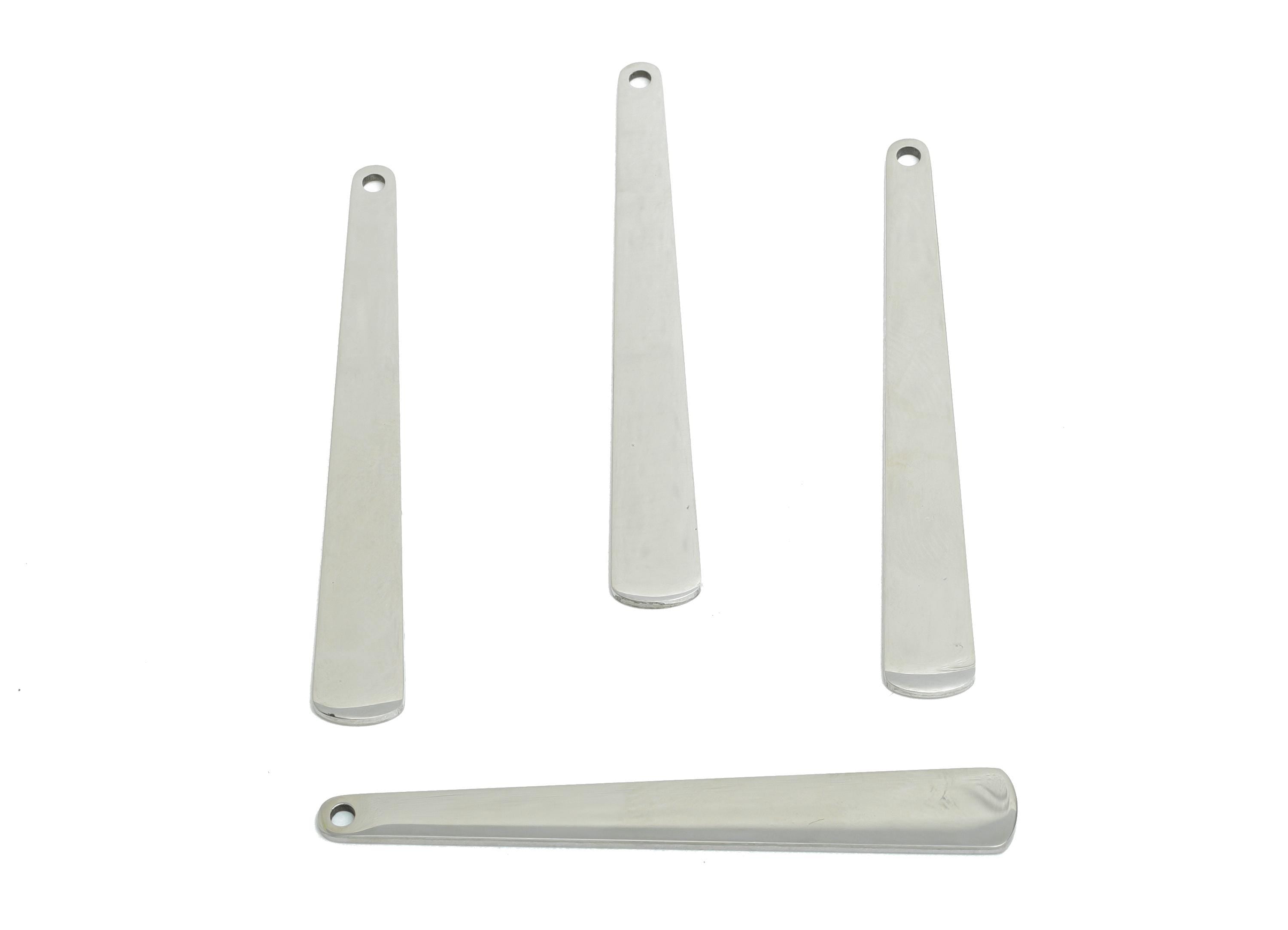 Steel Stick Earring Charm - Minimalist Teardrop Bar Charm for DIY Jewelry - High-Quality Stick Stainless Steel Charm - 42x5x0.98mm - SS2520 - DOMEDBAZAAR