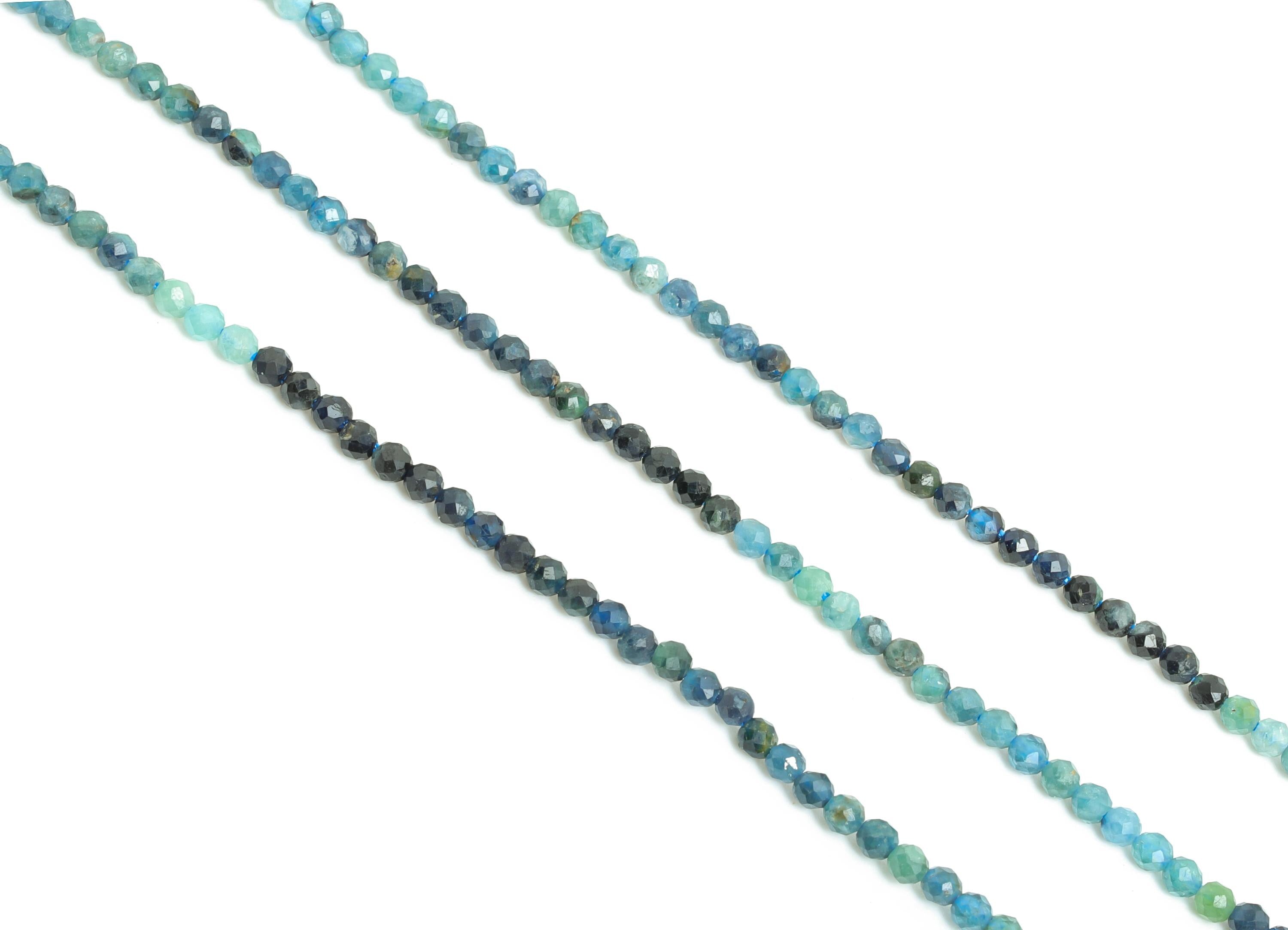 2mm Lapis Lazuli Natural Stone Bead - Faceted Round Lapis Lazuli 15.5 inch /Strand - Gemstone Bead for Handmade - DIY Crafting Bead - NS2414 - DOMEDBAZAAR