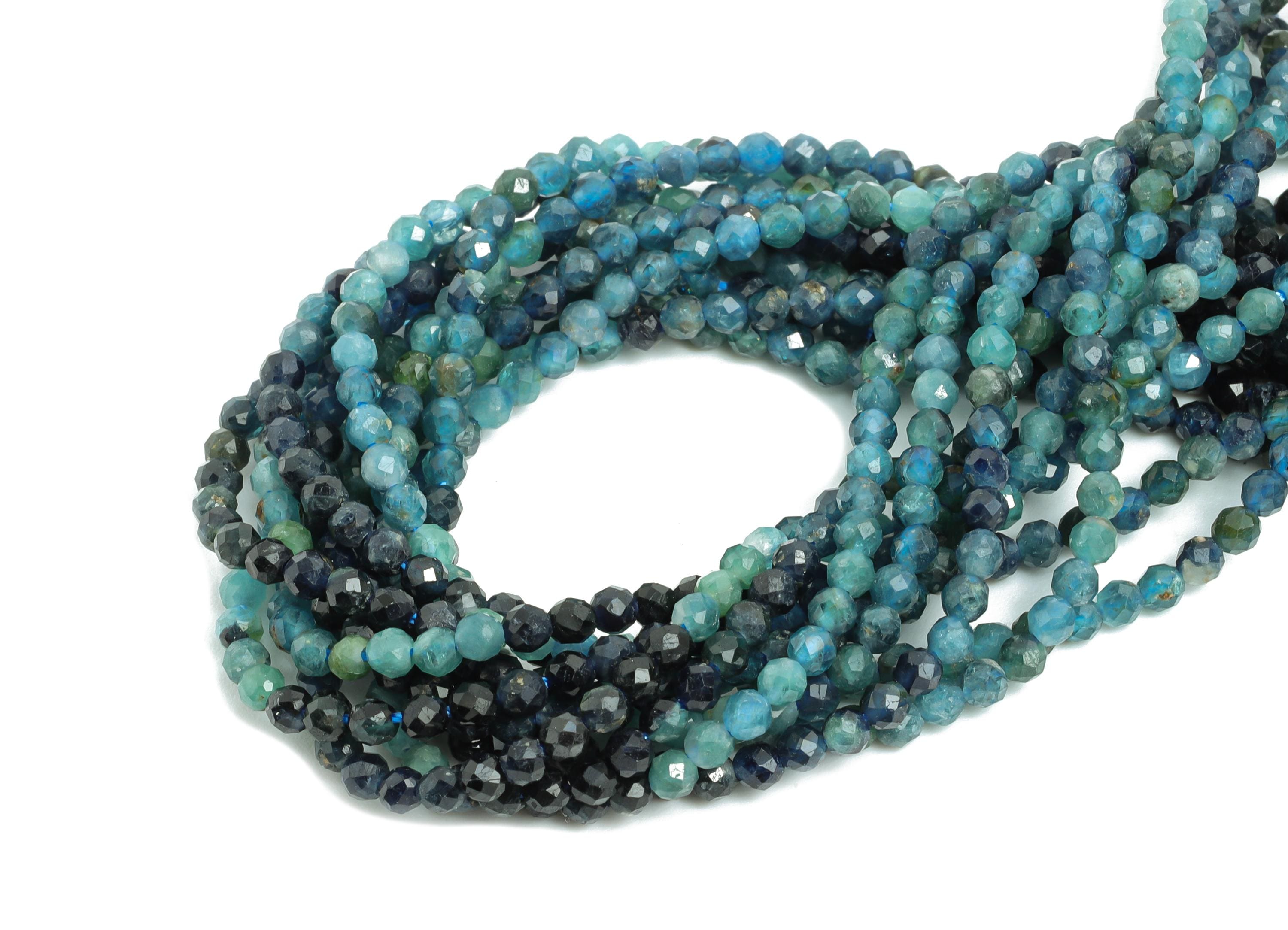 2mm Lapis Lazuli Natural Stone Bead - Faceted Round Lapis Lazuli 15.5 inch /Strand - Gemstone Bead for Handmade - DIY Crafting Bead - NS2414 - DOMEDBAZAAR