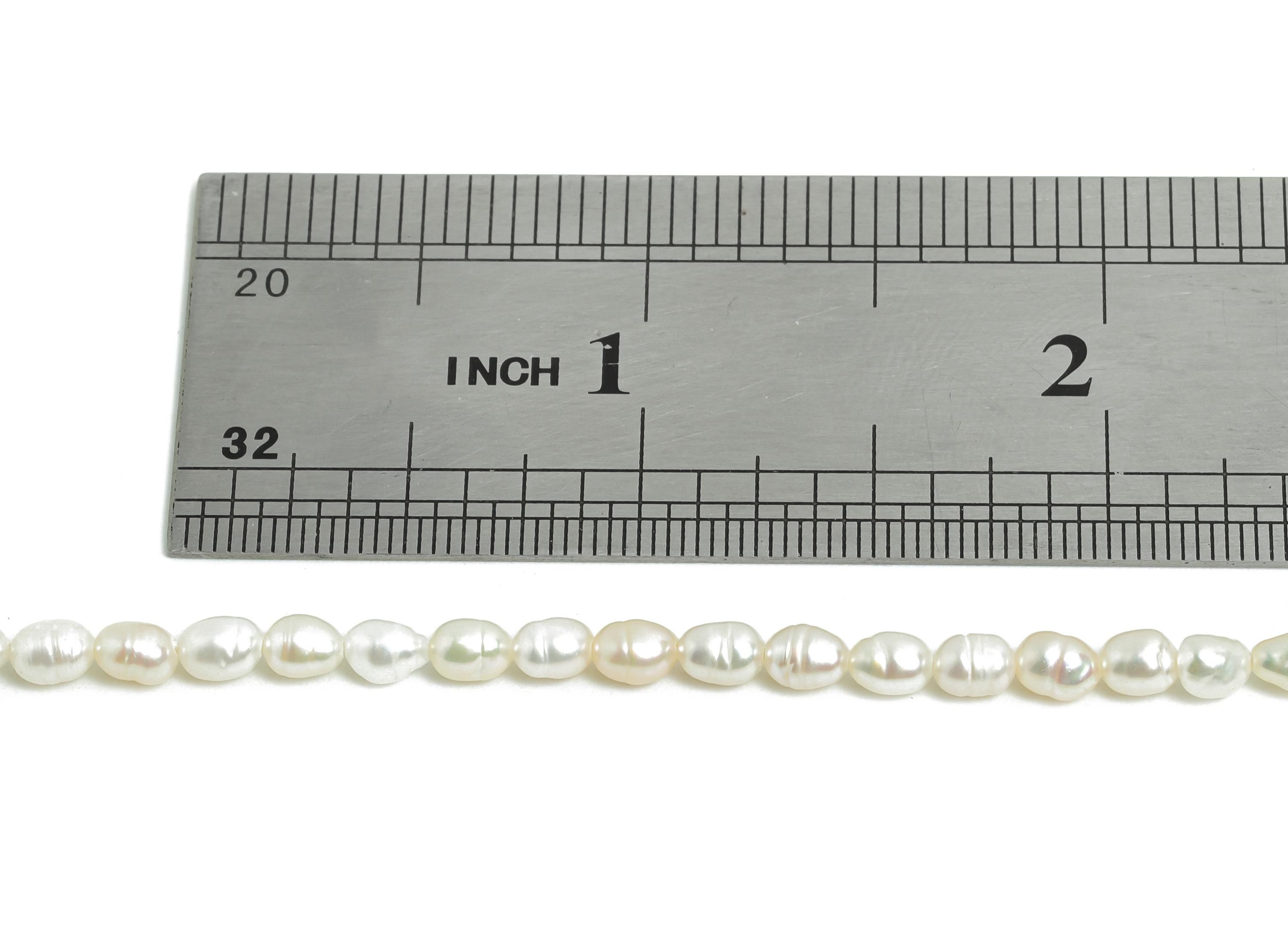 3-4CM Mother of Pearl Shell - High-Quality Pearl Beads 15.5 inch /Strand/81pcs Around - Classic White Pearl - Pearl Necklace Strand - NS2424 - DOMEDBAZAAR