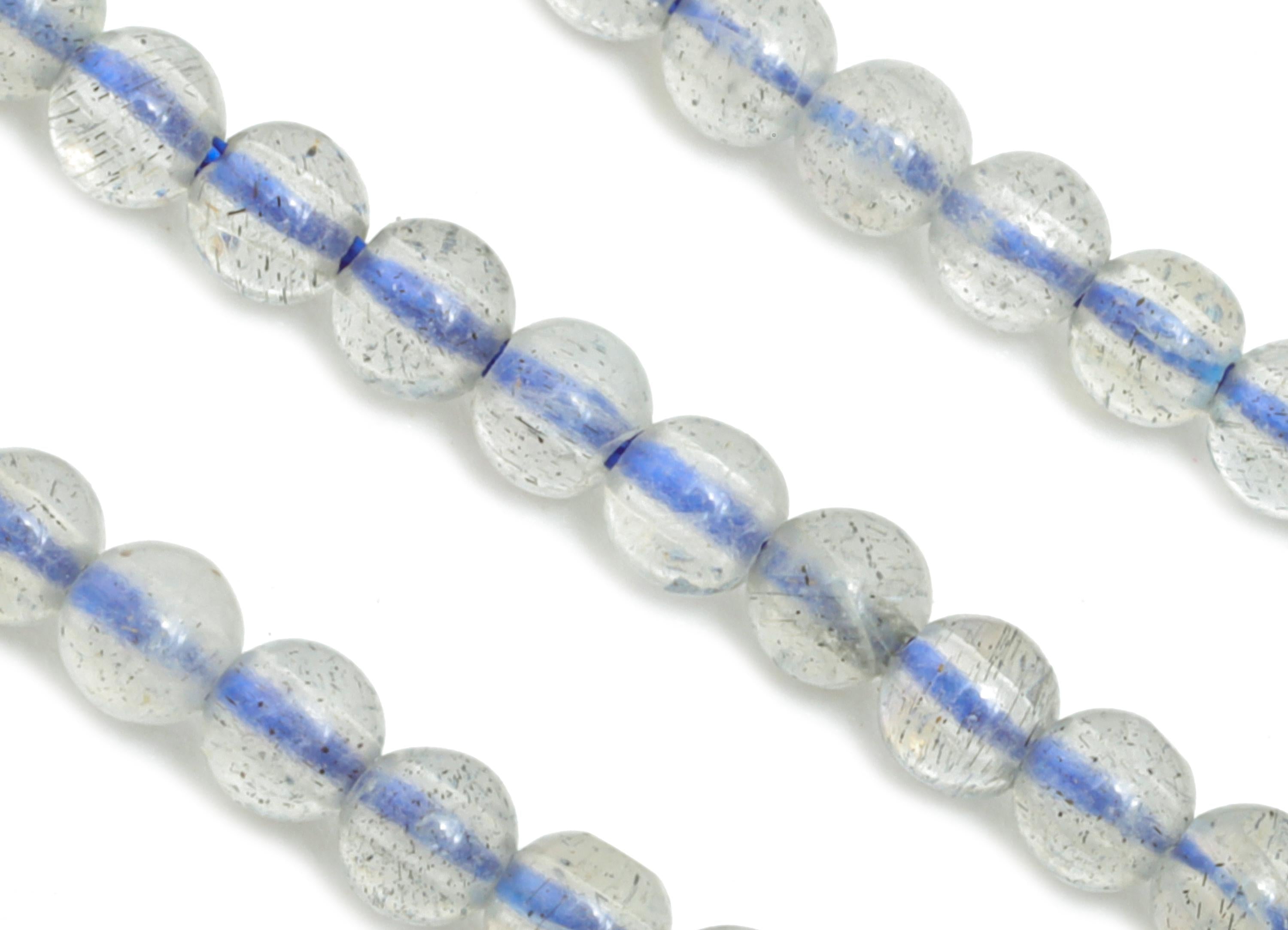 2mm Labradorite Stone Beads - 1 strand/188pcs 15.5inch - Blue Flash Moonstone - Smooth Round Labradorite Beads - Handmade Jewelry - NS2960 - DOMEDBAZAAR
