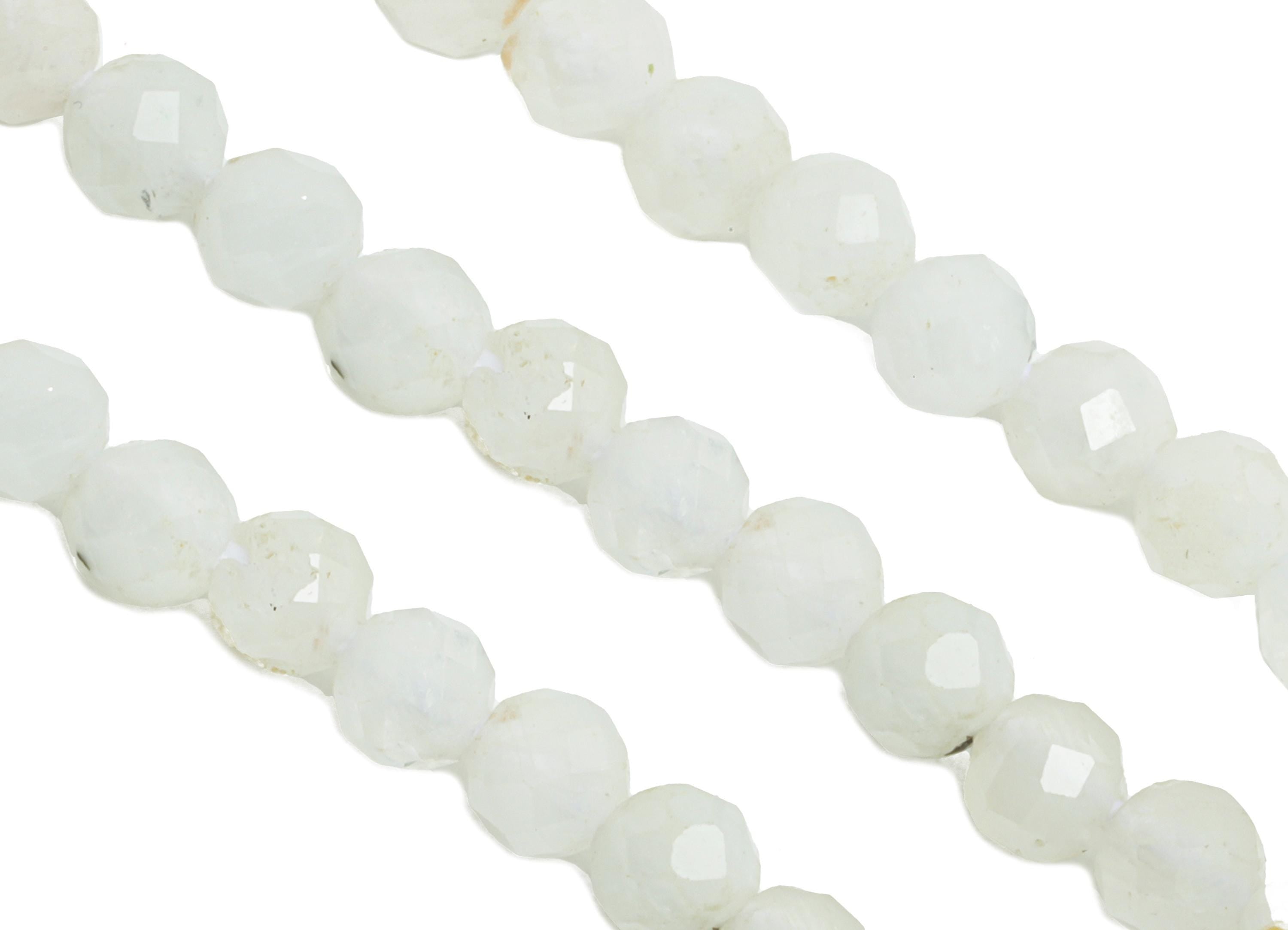 3mm Moonstone Stone Beads - Faceted Moonstone Beads 15.5 inch /Strand/145pcs - Healing Moonstone Beads - High-Quality Moonstone - NS2957 - DOMEDBAZAAR