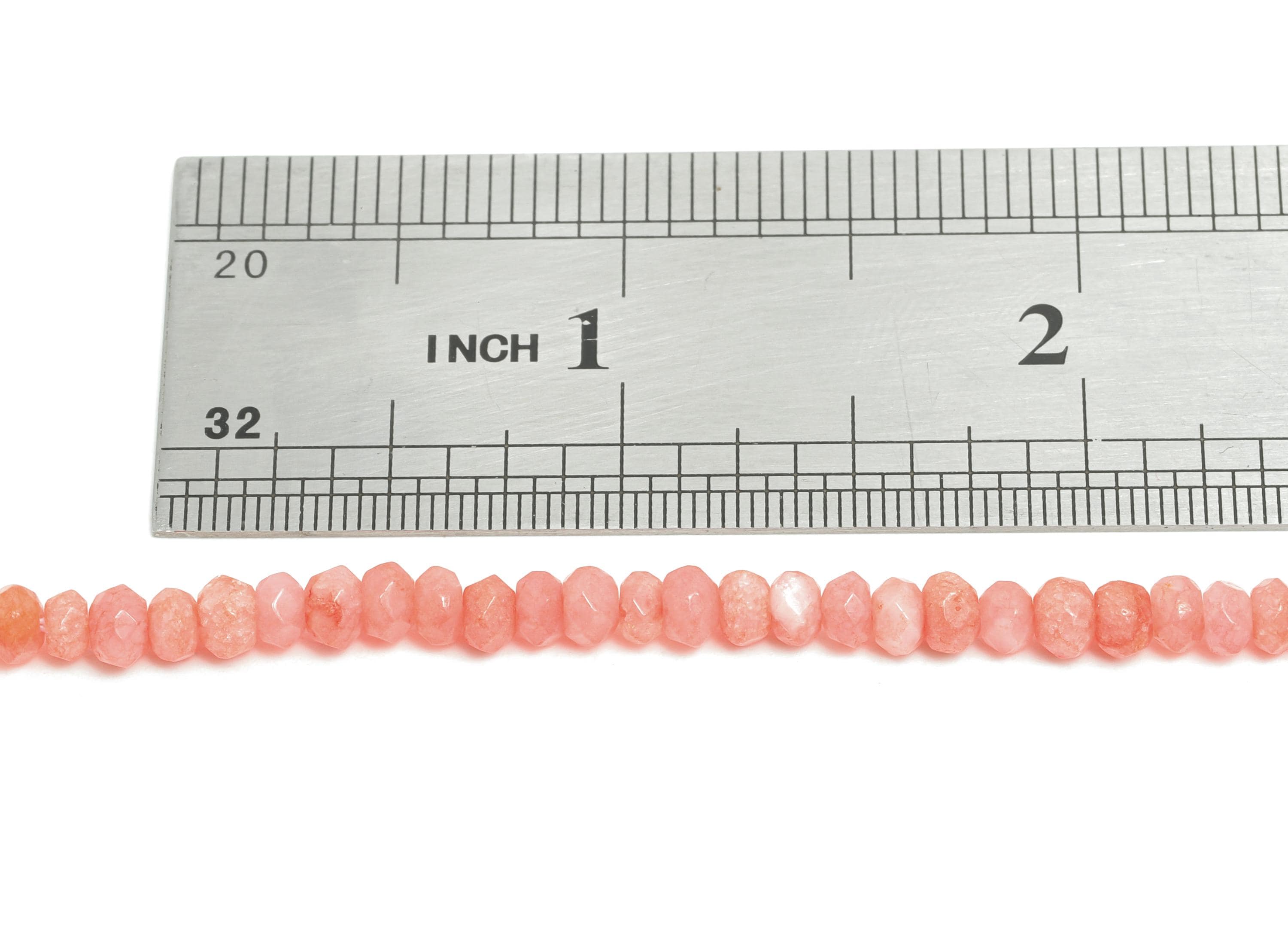 3x2mm Pink Jade Natural Stone Bead - Faceted Rondella Pink Jade 14.56 inch /Strand - Crafting Gemstone Bead - Handmade Jewelry Bead - NS2982 - DOMEDBAZAAR