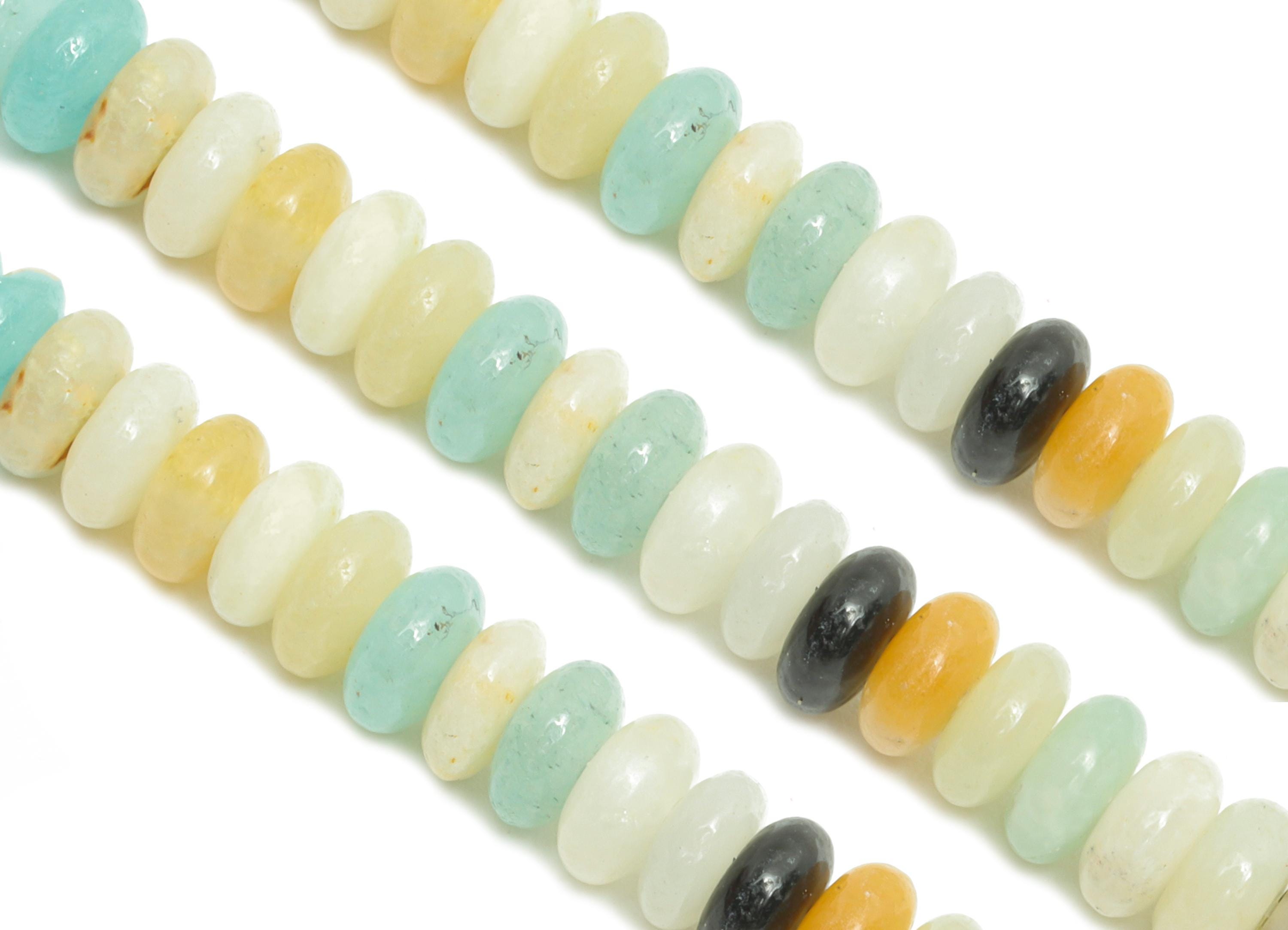 2x4mm Amazonite Natural Stone Beads - Smooth Rondella Amazonite 15 inch /Strand - Crafting Gemstone Beads - Healing Stone Beads - NS2990 - DOMEDBAZAAR