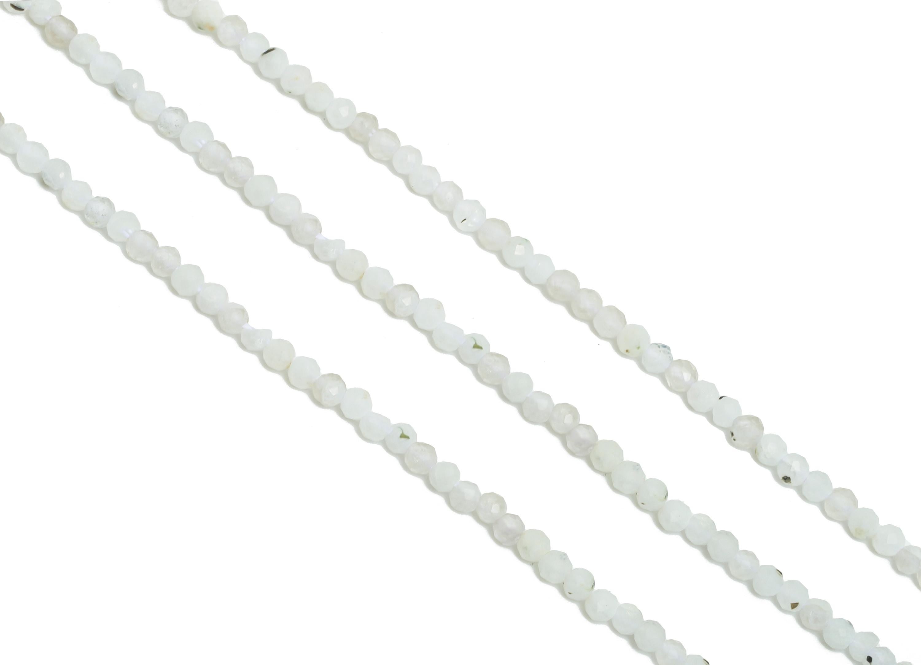 2x2mm Moonstone Stone Beads - Faceted Round Red Moonstone  15.5 inch /Strand/210pcs - DIY Crafting Gemstone Beads - High-Quality - NS2956 - DOMEDBAZAAR