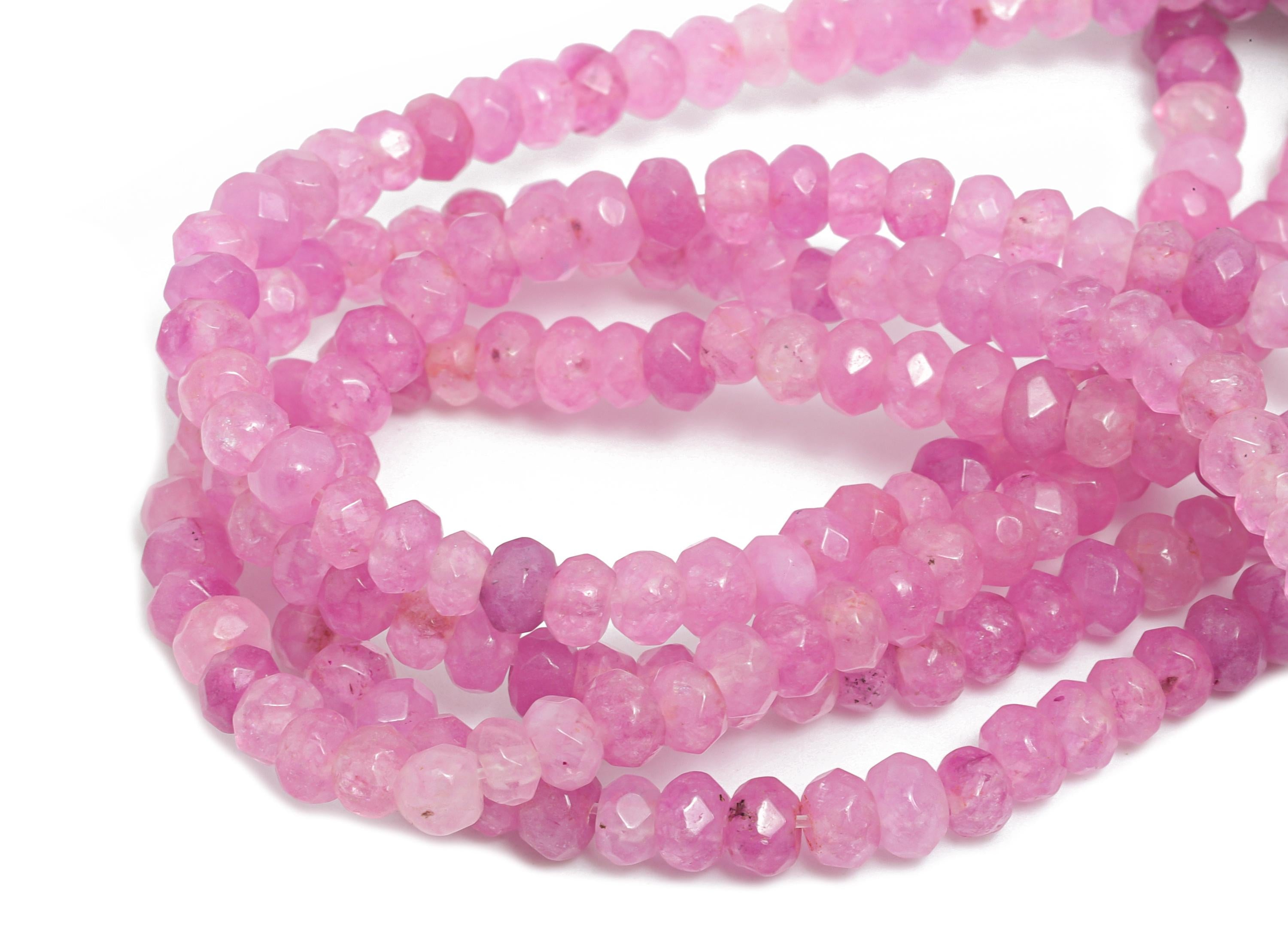 2x4mm Amethyst Natural Stone Bead - Faceted Rondella Amethyst 14.56 inch /Strand - DIY Crafting Gemstone Bead - Bead Craft Supplies - NS2984 - DOMEDBAZAAR
