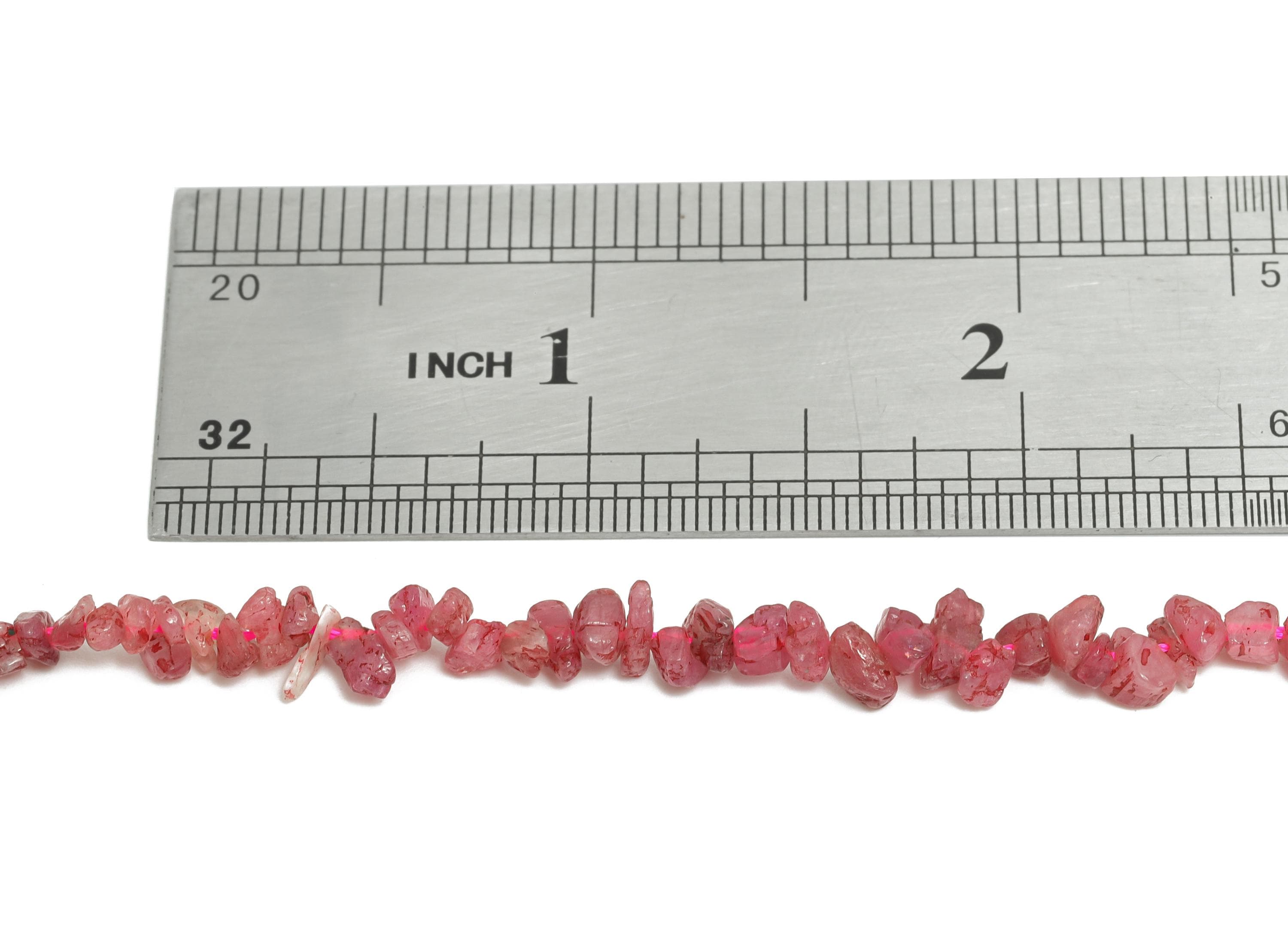 3x4mm Pink Tourmaline Stone Bead - Uncut Chips Gemstone  Bedds /Strand - DIY Gemstone Bead - Crystal Chip Bead - Handmade Jewelry - NS3008 - DOMEDBAZAAR
