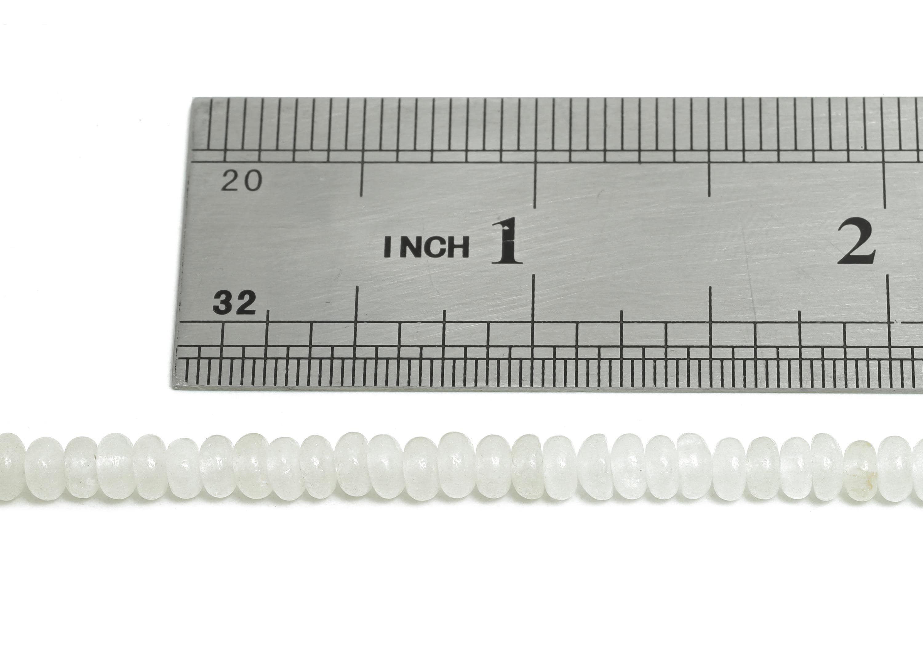 2x4mm White Crystal Natural Stone Bead - Smooth Rondella Beads - White Crystal 15 inch /Strand - Crafting Gemstone Bead - DIY Making -NS2997 - DOMEDBAZAAR
