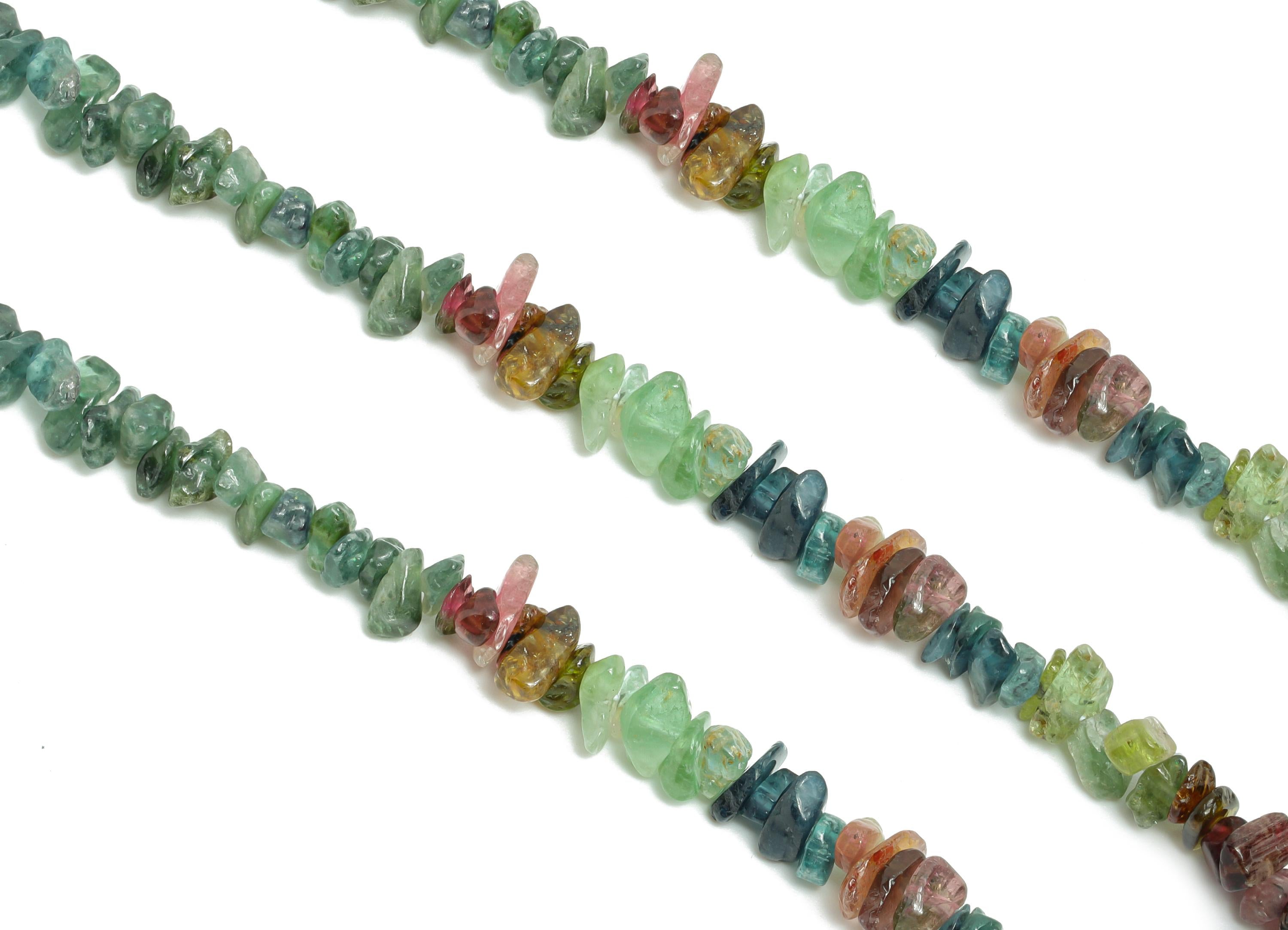 4x7mm Tourmaline Natural Stone Bracelet Strand - Raw Tourmaline Bead for Bracelet - Gemstone Craft DIY - Healing Bead - 170x4.7x7mm - NS2551 - DOMEDBAZAAR