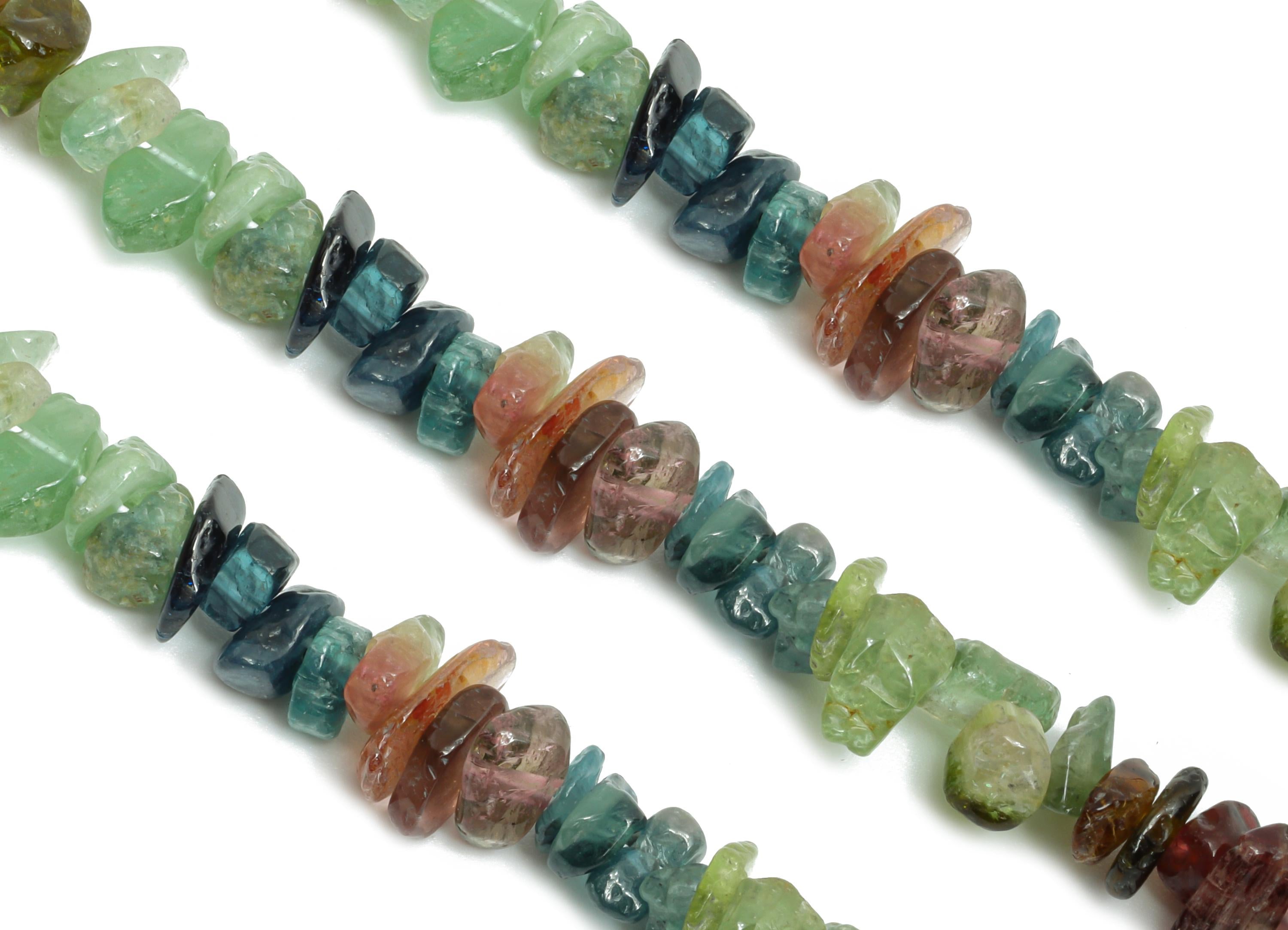 4x7mm Tourmaline Natural Stone Bracelet Strand - Raw Tourmaline Bead for Bracelet - Gemstone Craft DIY - Healing Bead - 170x4.7x7mm - NS2551 - DOMEDBAZAAR