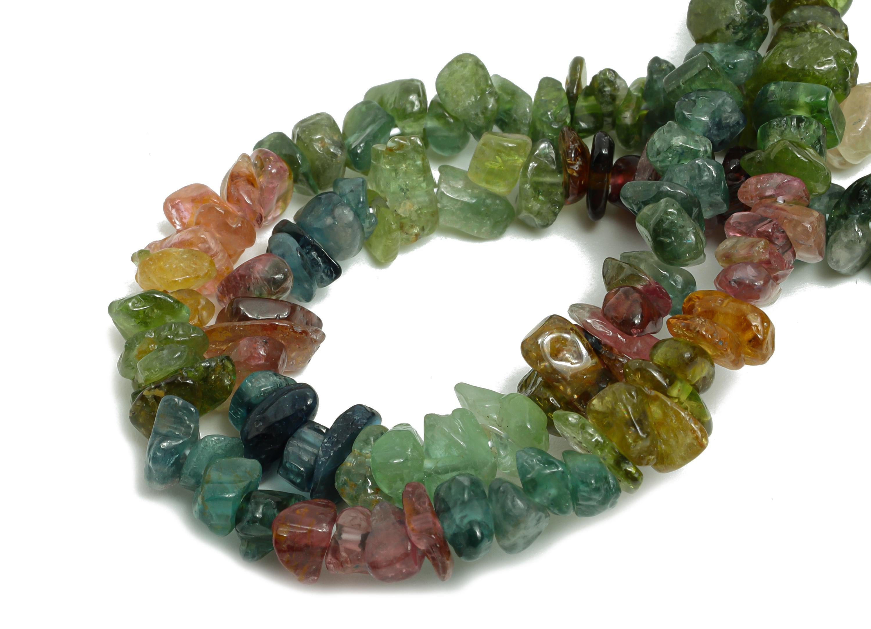 4x7mm Tourmaline Natural Stone Bracelet Strand - Raw Tourmaline Bead for Bracelet - Gemstone Craft DIY - Healing Bead - 170x4.7x7mm - NS2551 - DOMEDBAZAAR