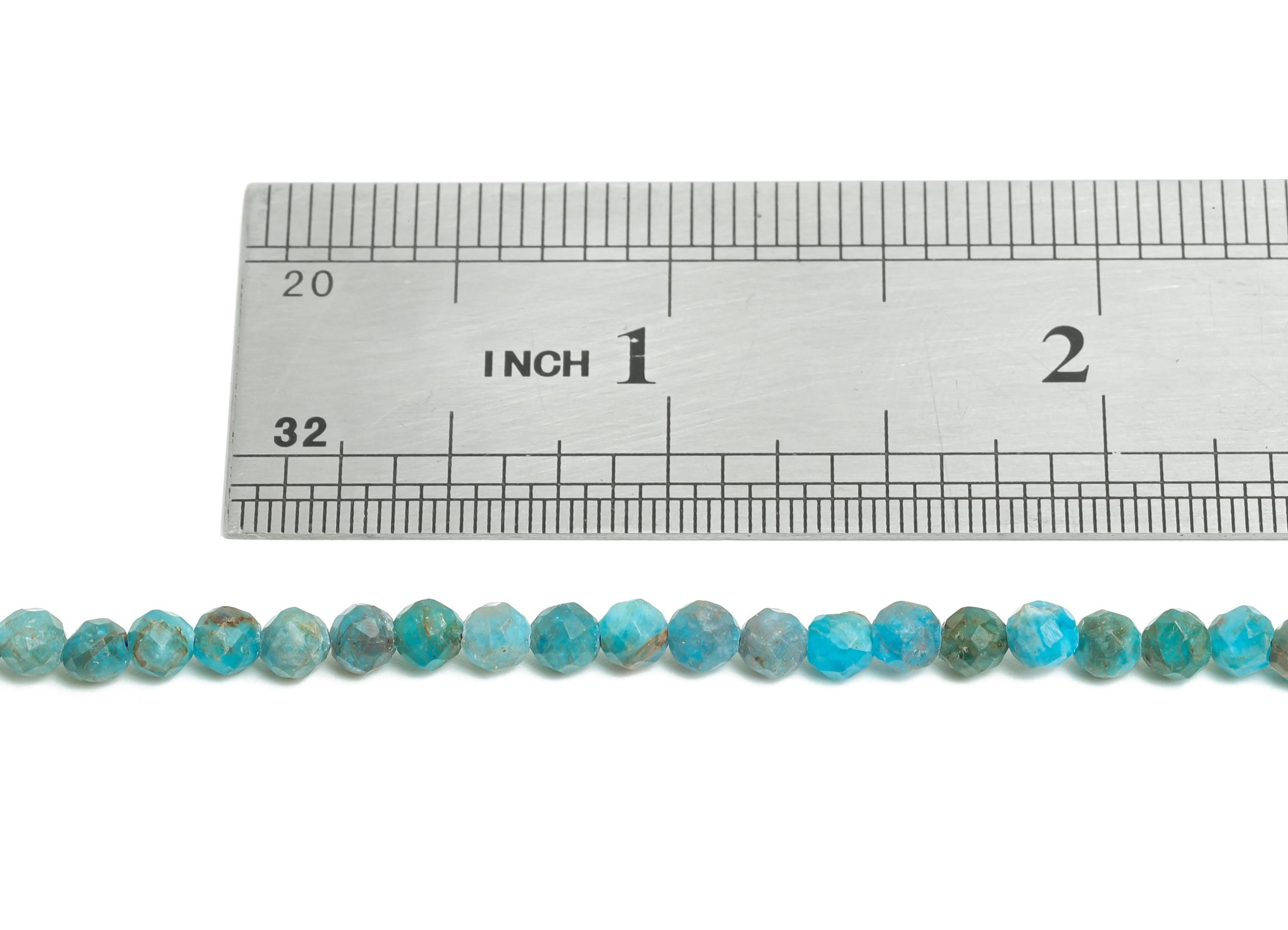 4.1x4mm Moroxite Natural Stone Bead - Faceted Bead 6.3 inch /Strand - Gemstone Beads For Bracelet - Handmade DIY Bracelet Supplies - NS2476 - DOMEDBAZAAR