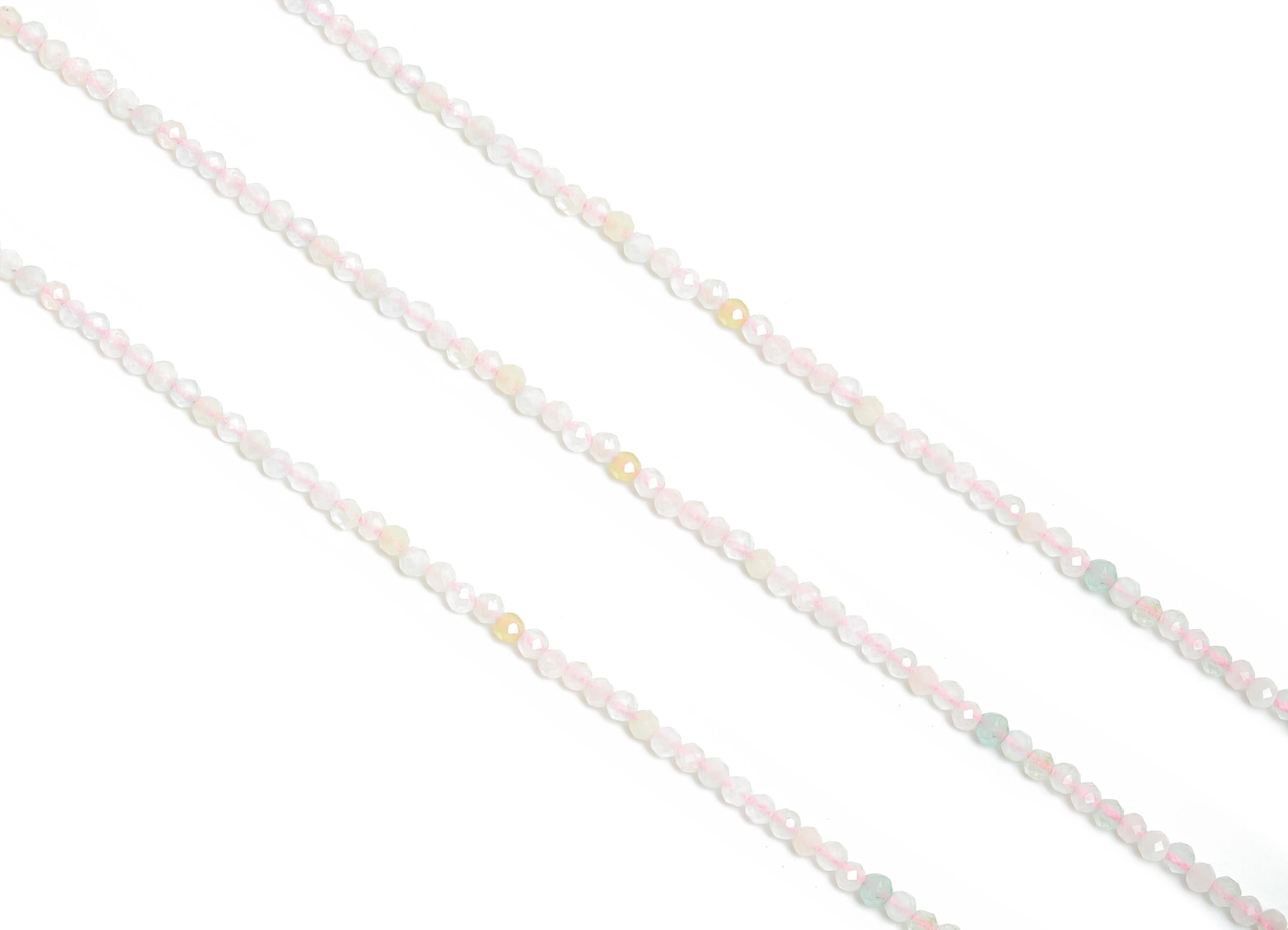 2x1.72mm Pink beryl Natural Stone Beads -  Pink beryl  Bead 15.35 Inch/Strand - DIY Necklace Supplies - Handmade Necklace Beads - NS2487 - DOMEDBAZAAR